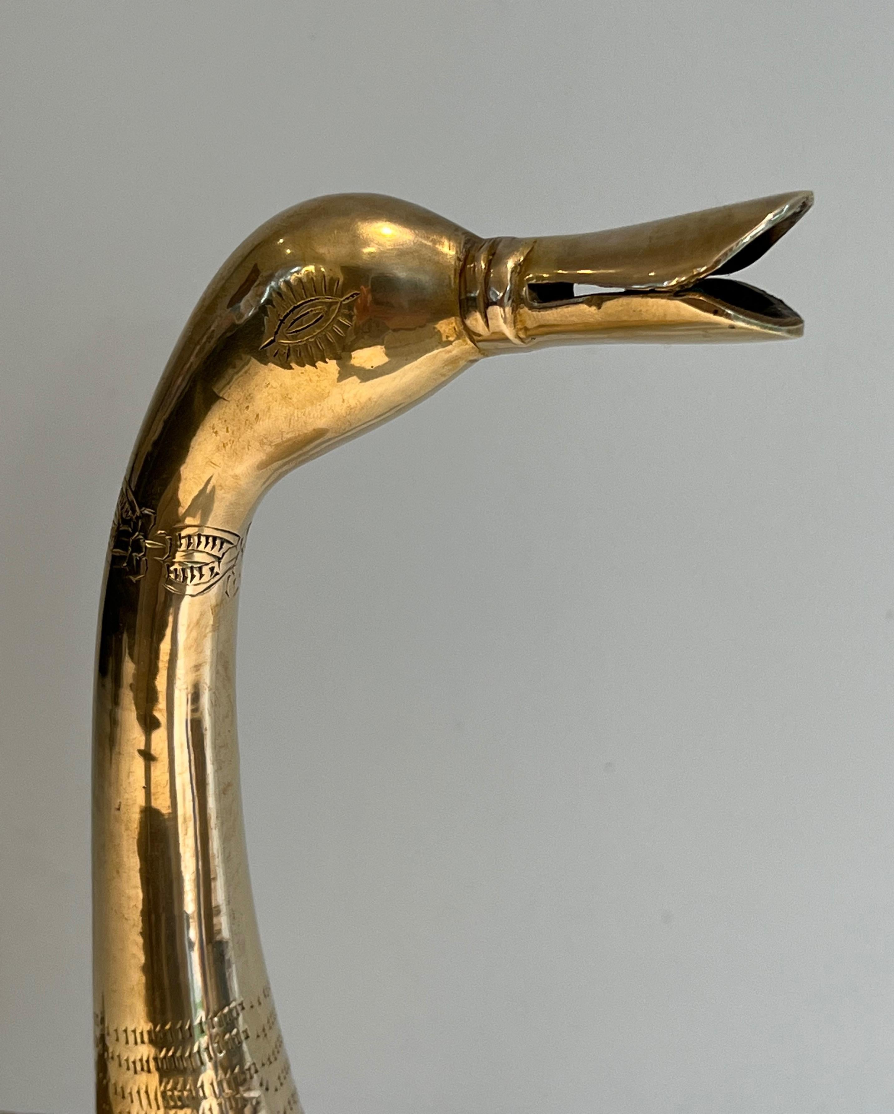 Sculpture décorative en laiton représentant un canard Bon état - En vente à Marcq-en-Barœul, Hauts-de-France
