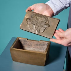 Decorative Bronze Box with Lion Detail by John W. Mills (1933-2023)