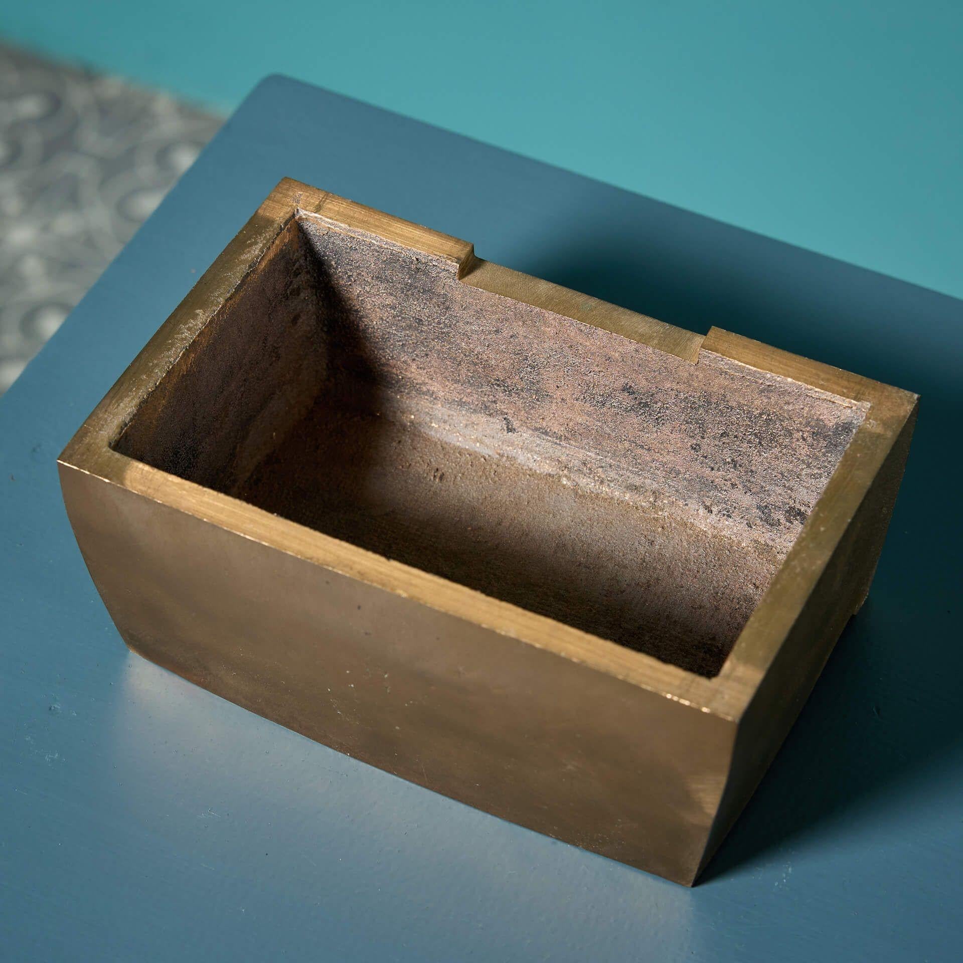 Mid-Century Modern Decorative Bronze Box with Lion Detail by John W. Mills (1933-2023) For Sale