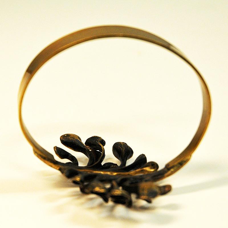 Scandinavian Modern Decorative Bronze Bracelet by Hannu Ikonen, Finland, 1970s