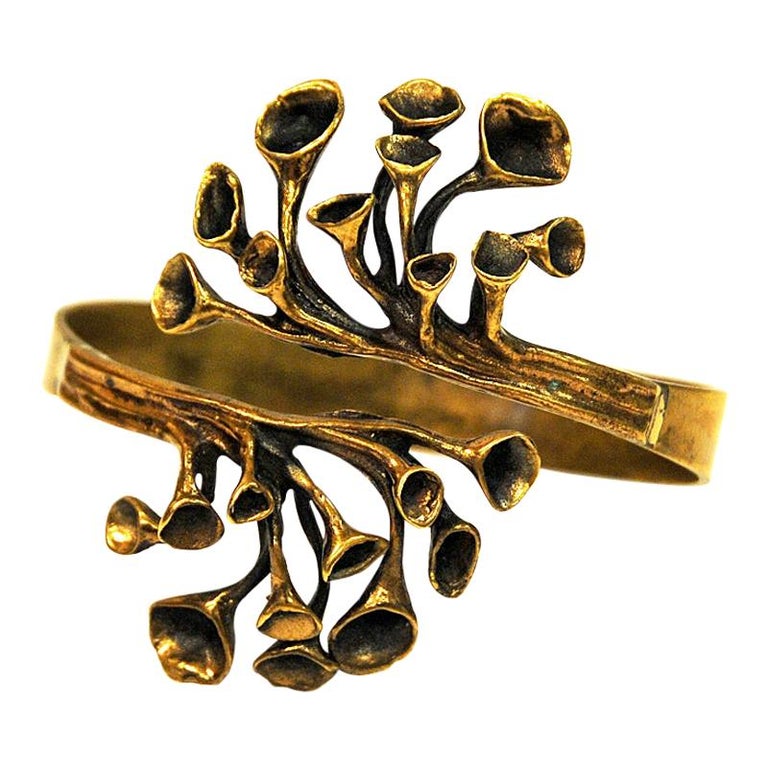 Decorative Bronze Bracelet by Hannu Ikonen, Finland, 1970s at 1stDibs