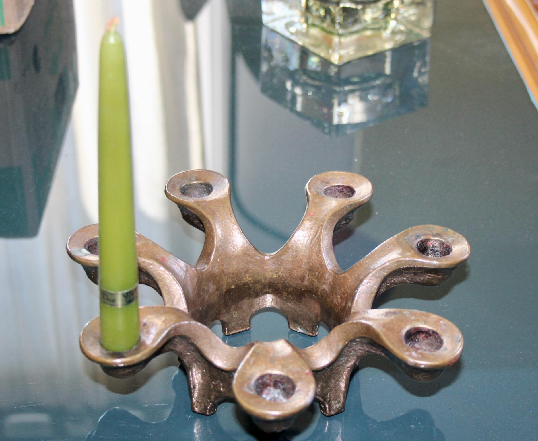Decorative bronze candlestick 