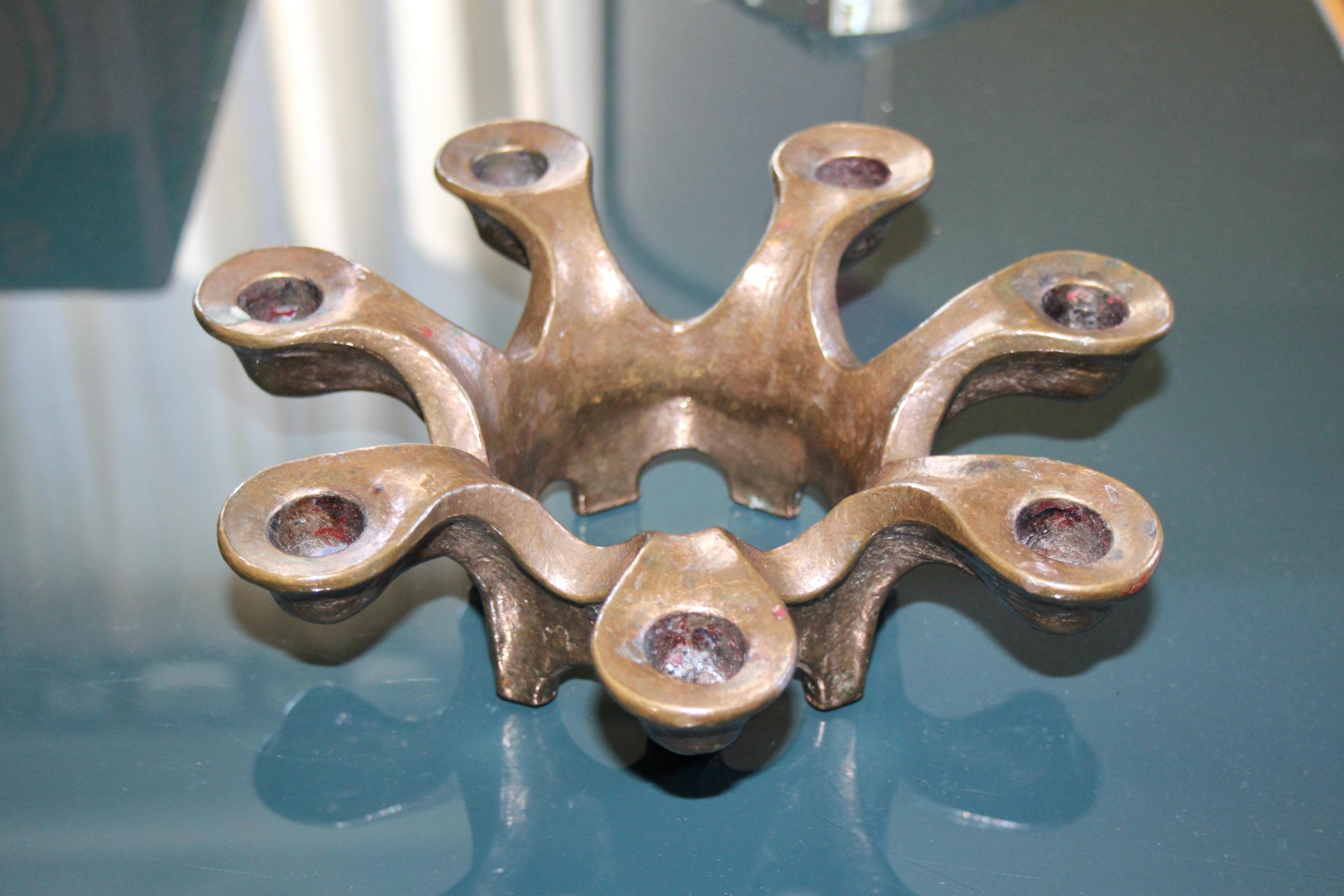 Mid-20th Century Decorative bronze candlestick For Sale