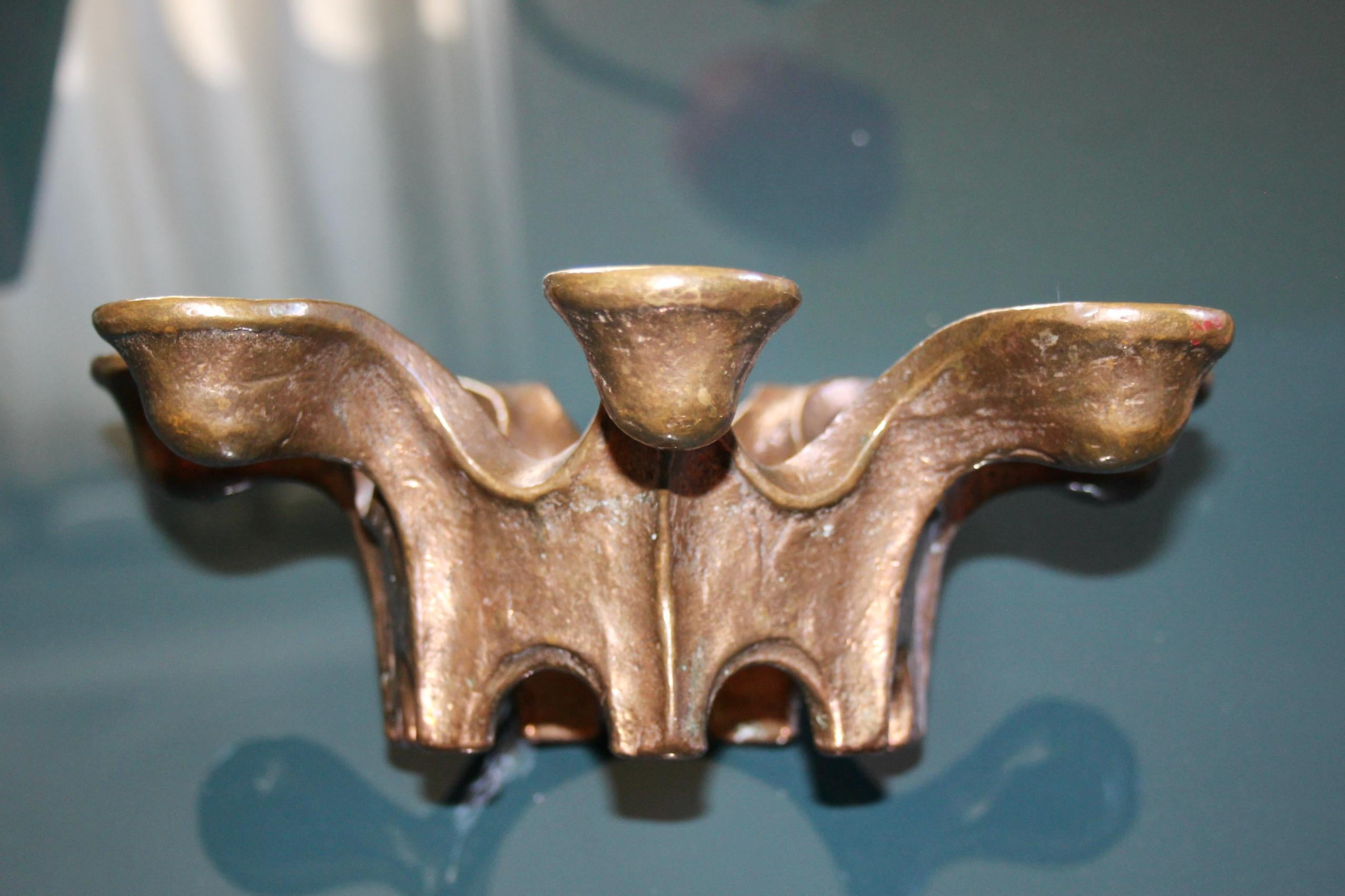 Decorative bronze candlestick For Sale 1