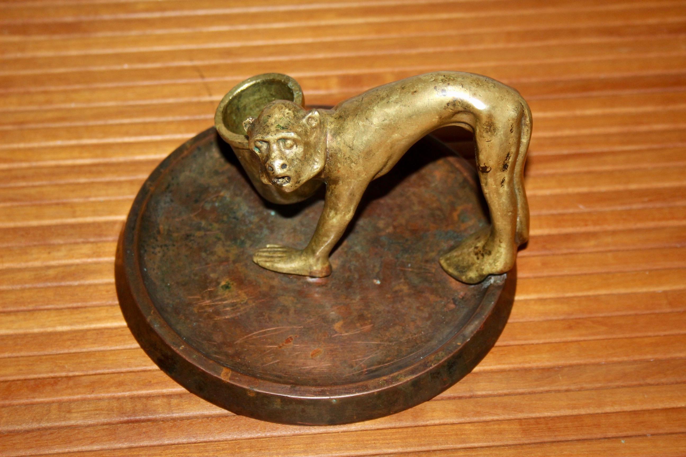 Decorative bronze candlestick For Sale 4