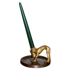 Decorative bronze candlestick