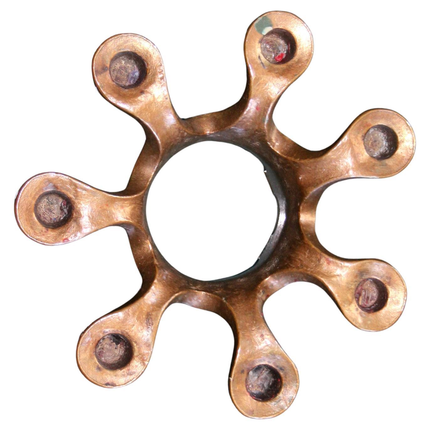 Decorative bronze candlestick For Sale