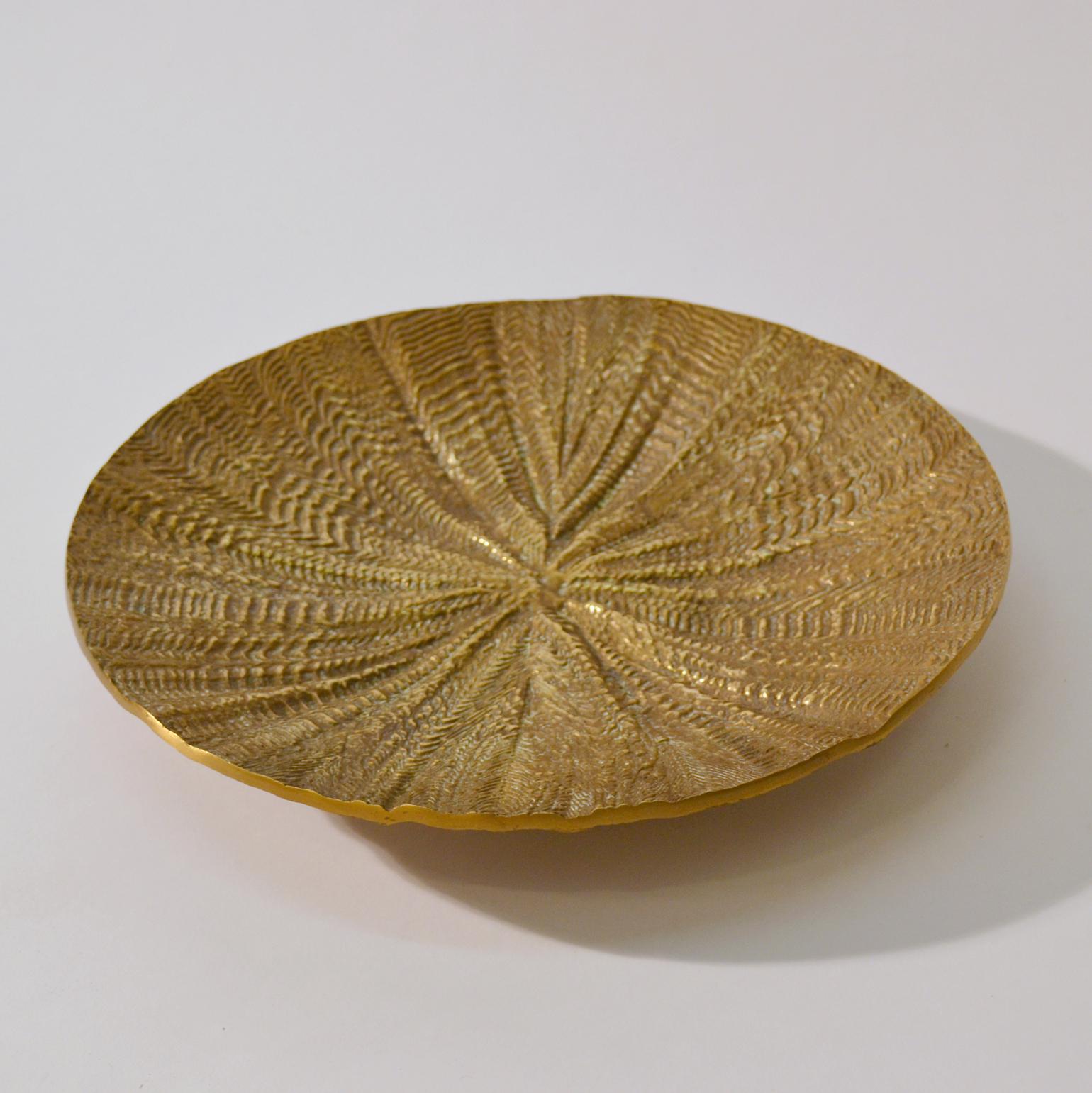 Mid-Century Modern Decorative Bronze Brutalist Dish  For Sale