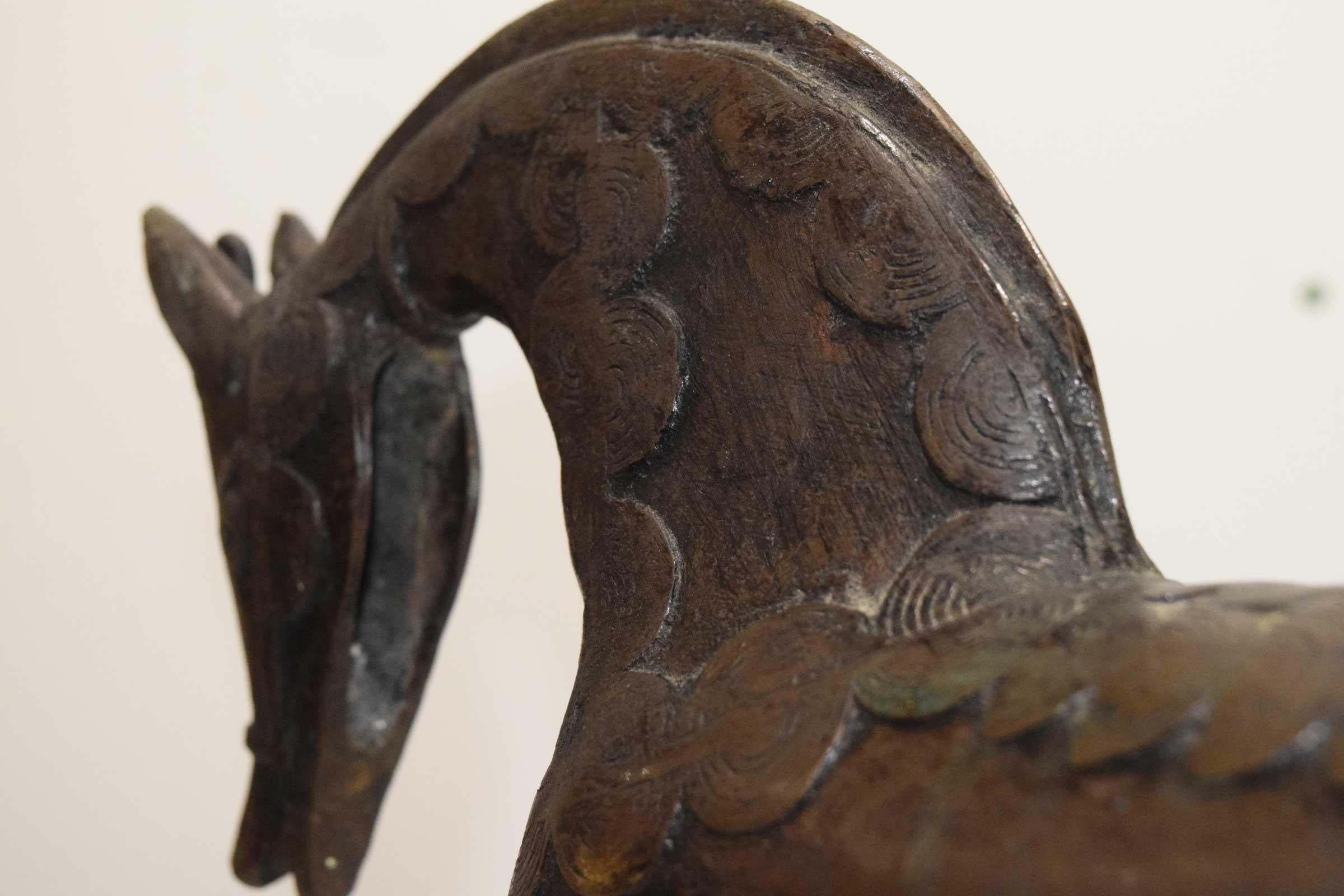 Decorative Bronze Horse, Benin Style 2