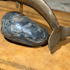 Decorative Bronze Sculpture of a Whale Nautical Modern