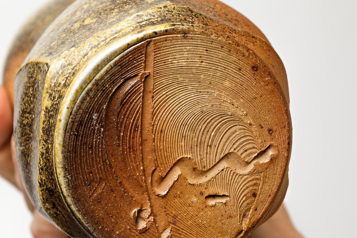 Decorative brown Ceramic Vase by Steen Kepp Danish Artist Pottery For Sale 1