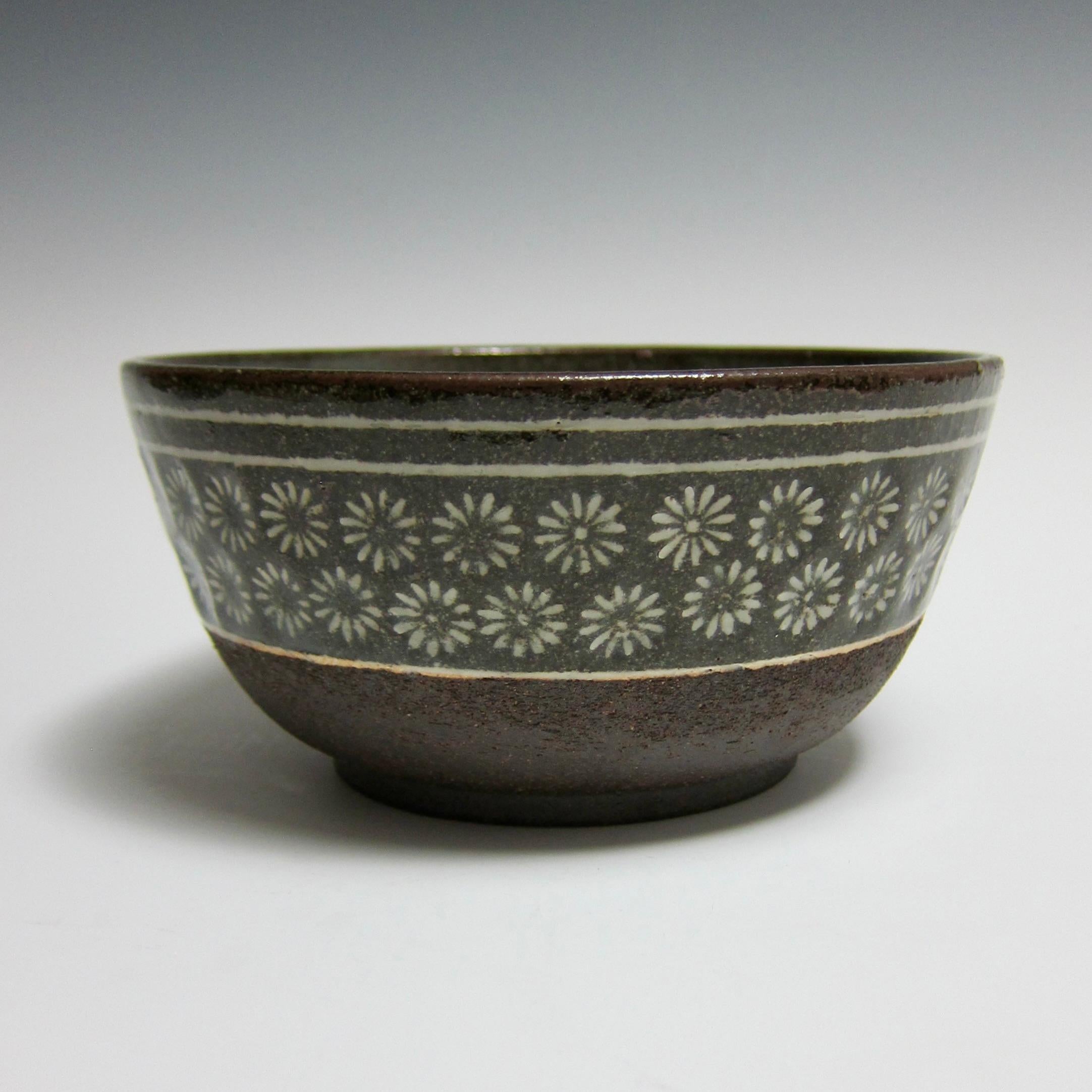Modern Decorative Buncheong Flower Bowl by Jason Fox For Sale