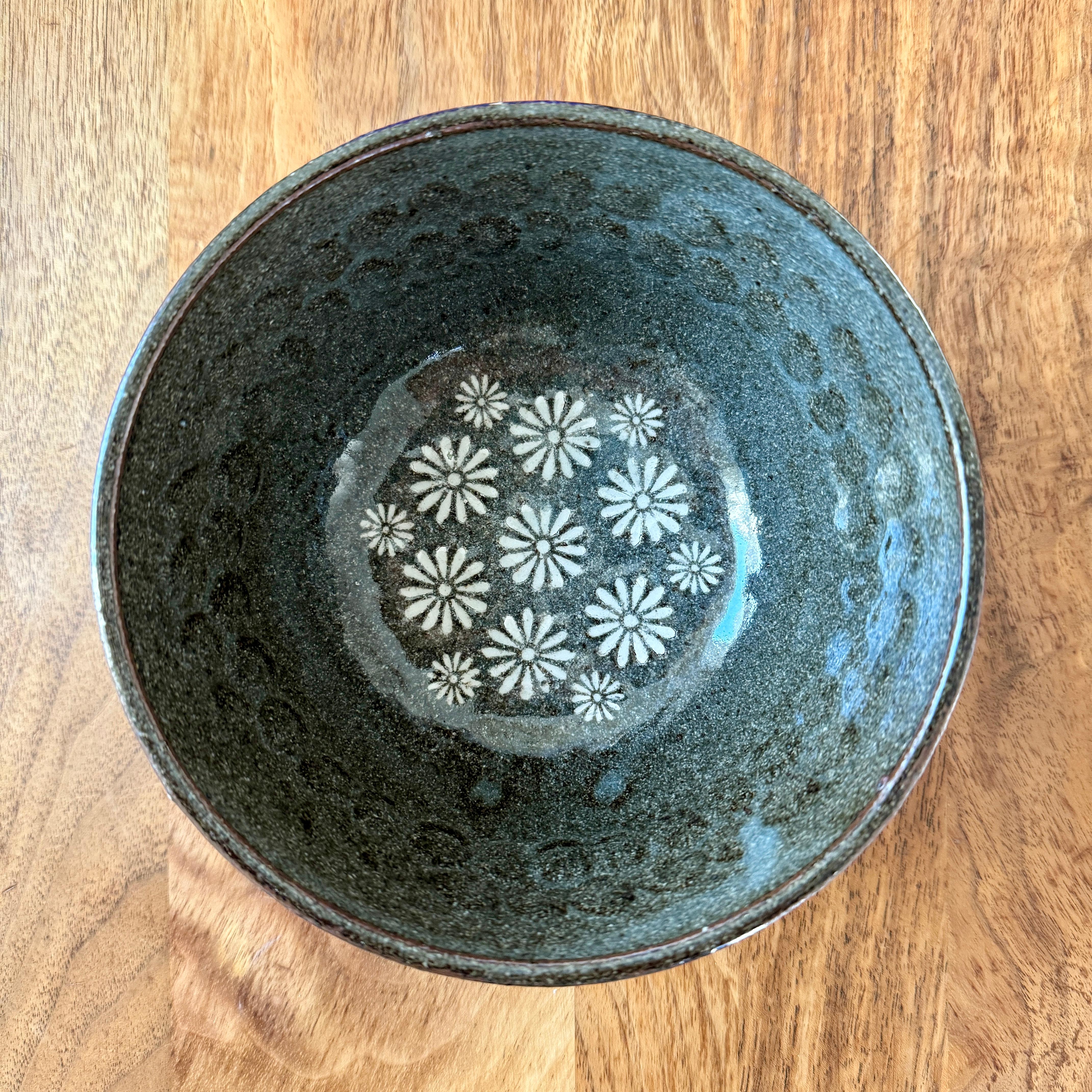 Decorative Buncheong Flower Bowl by Jason Fox In New Condition For Sale In Burbank, CA