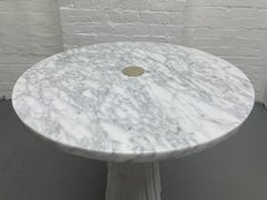 Decorative Carrara Marble Top Hollywood Regency Side Table