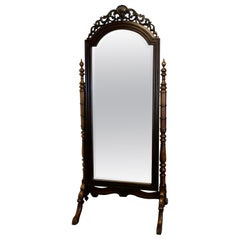 Decorative Carved Cheval Dressing Mirror