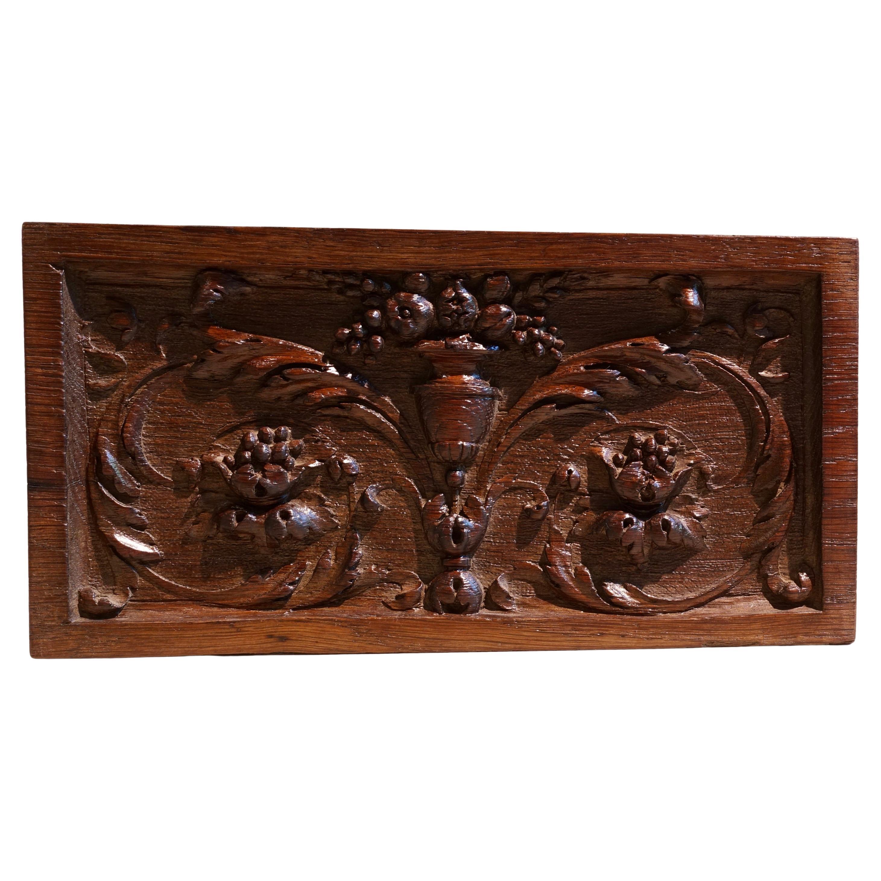 Pannello decorativo intagliato - Francia, XIX secolo