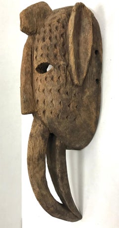 Decorative Carved Primitive African Tribal Mask Sculpture
