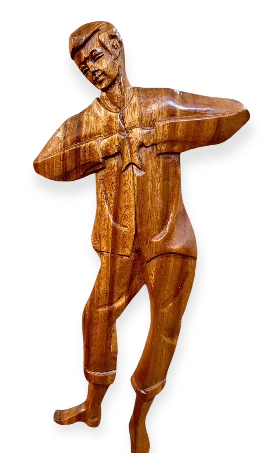 Set de 2 cuadros decorativos en relieve de madera de teca tallada de mediados del siglo XX, años 50 Madera en venta