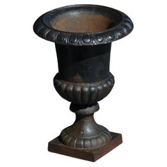 Decorative Cast Iron Garden Urn / Jardinière, French Neoclassical Design, 1950s