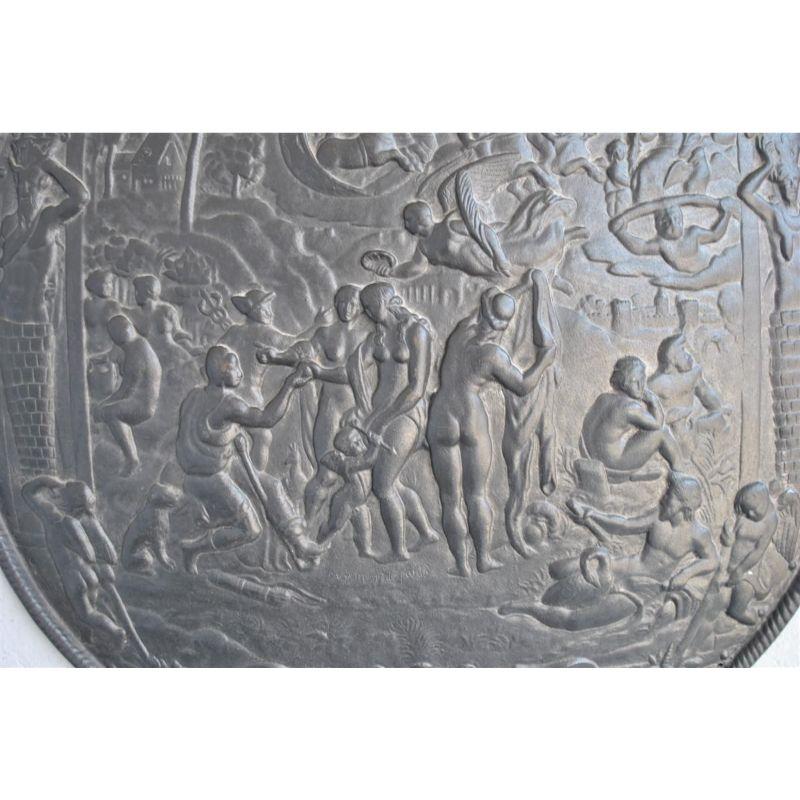 Decorative cast iron medallion representing 