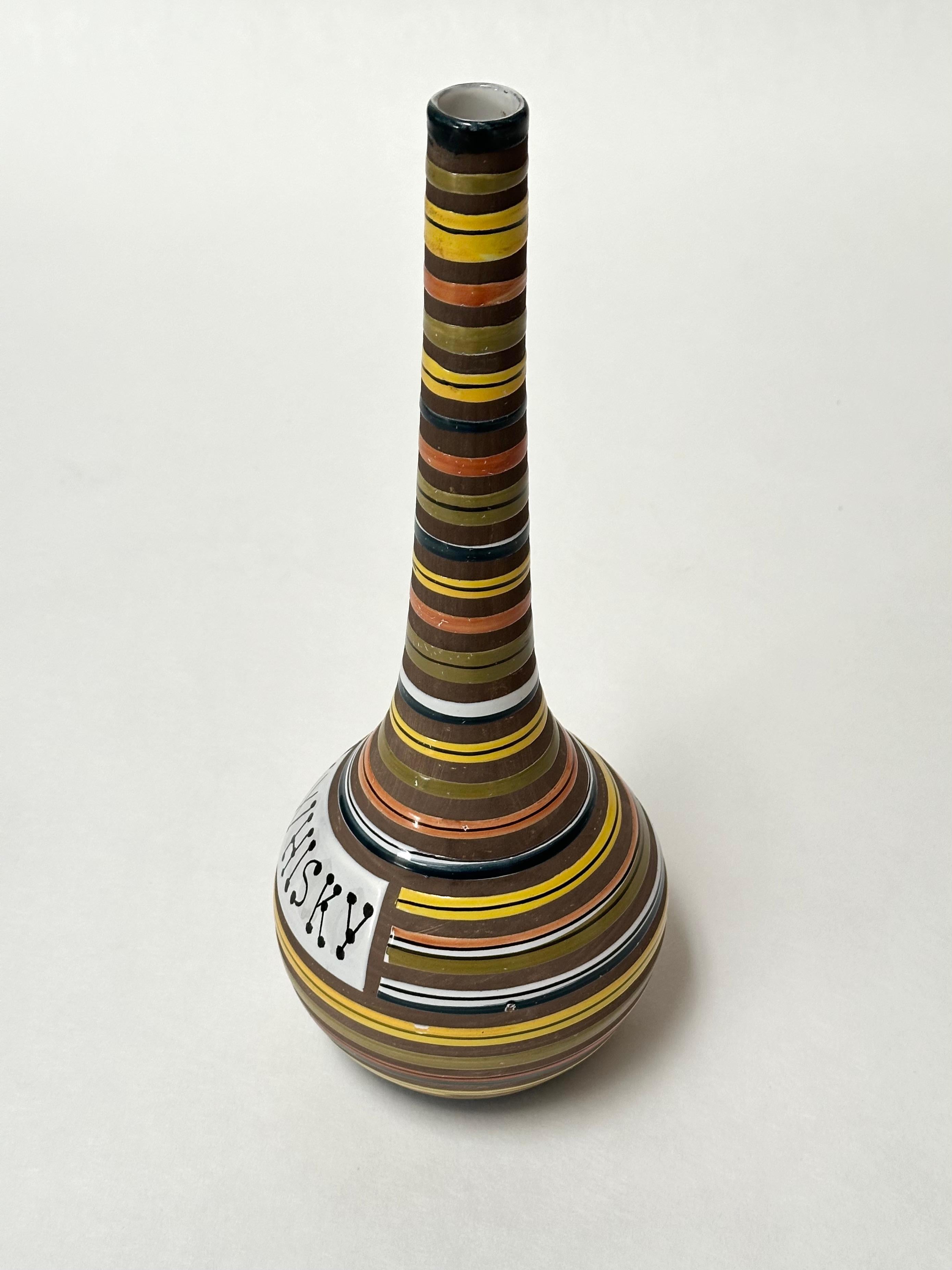 Decorative Ceramic Bottle, Raymor, Italy c. 1950 For Sale 3