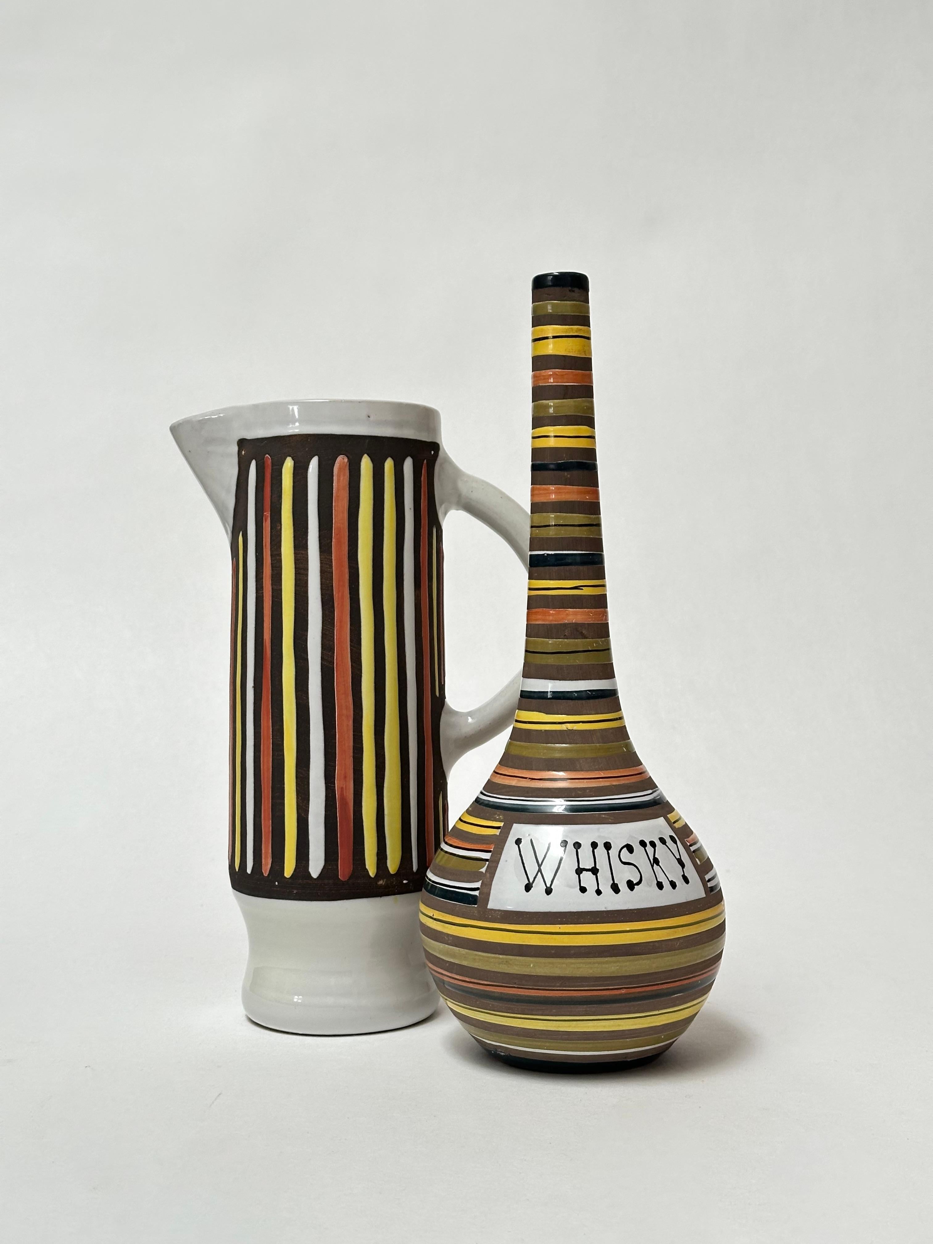 Decorative Ceramic Bottle, Raymor, Italy c. 1950 For Sale 4