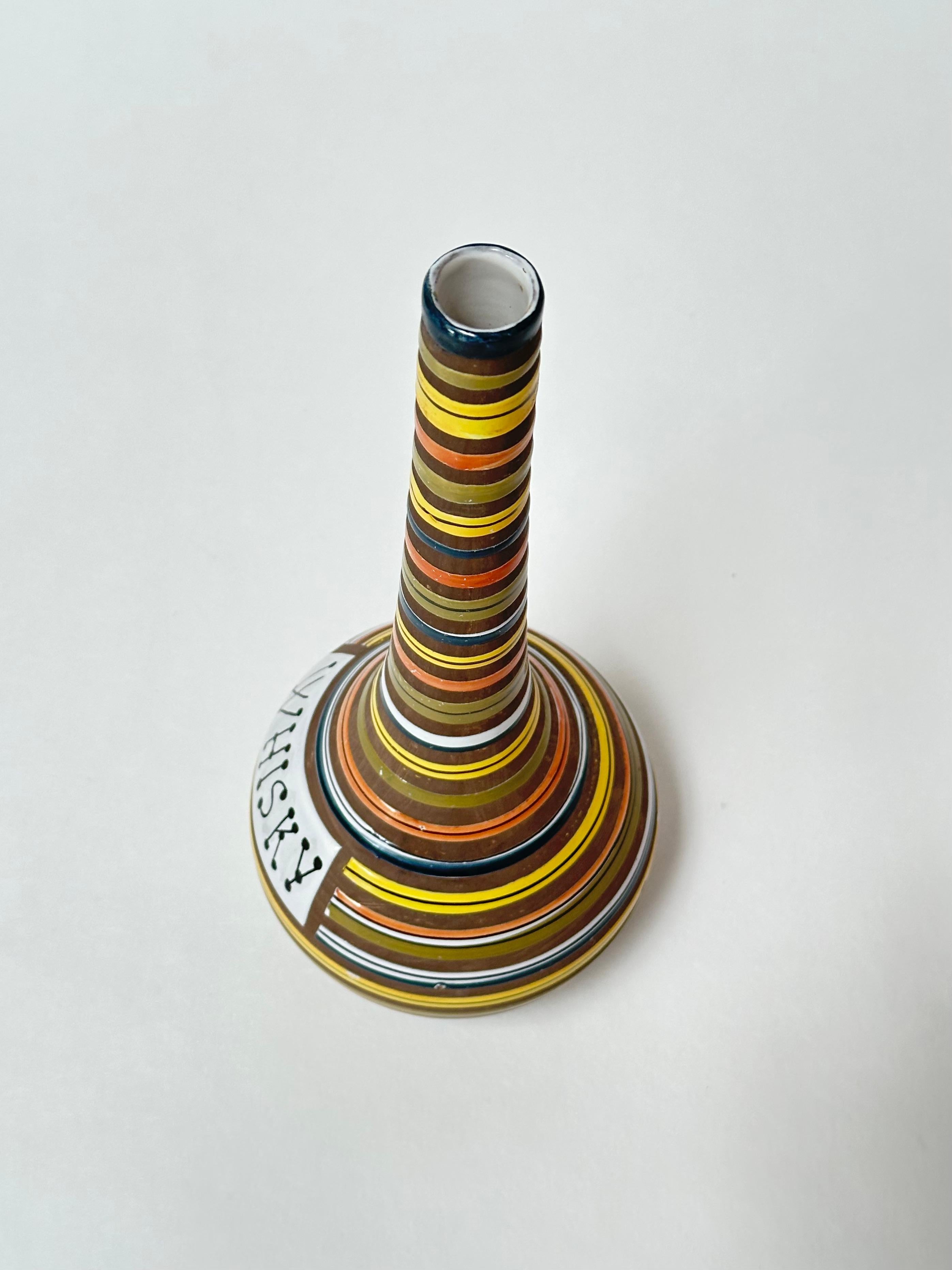 Decorative Ceramic Bottle, Raymor, Italy c. 1950 In Good Condition For Sale In St Ouen, FR
