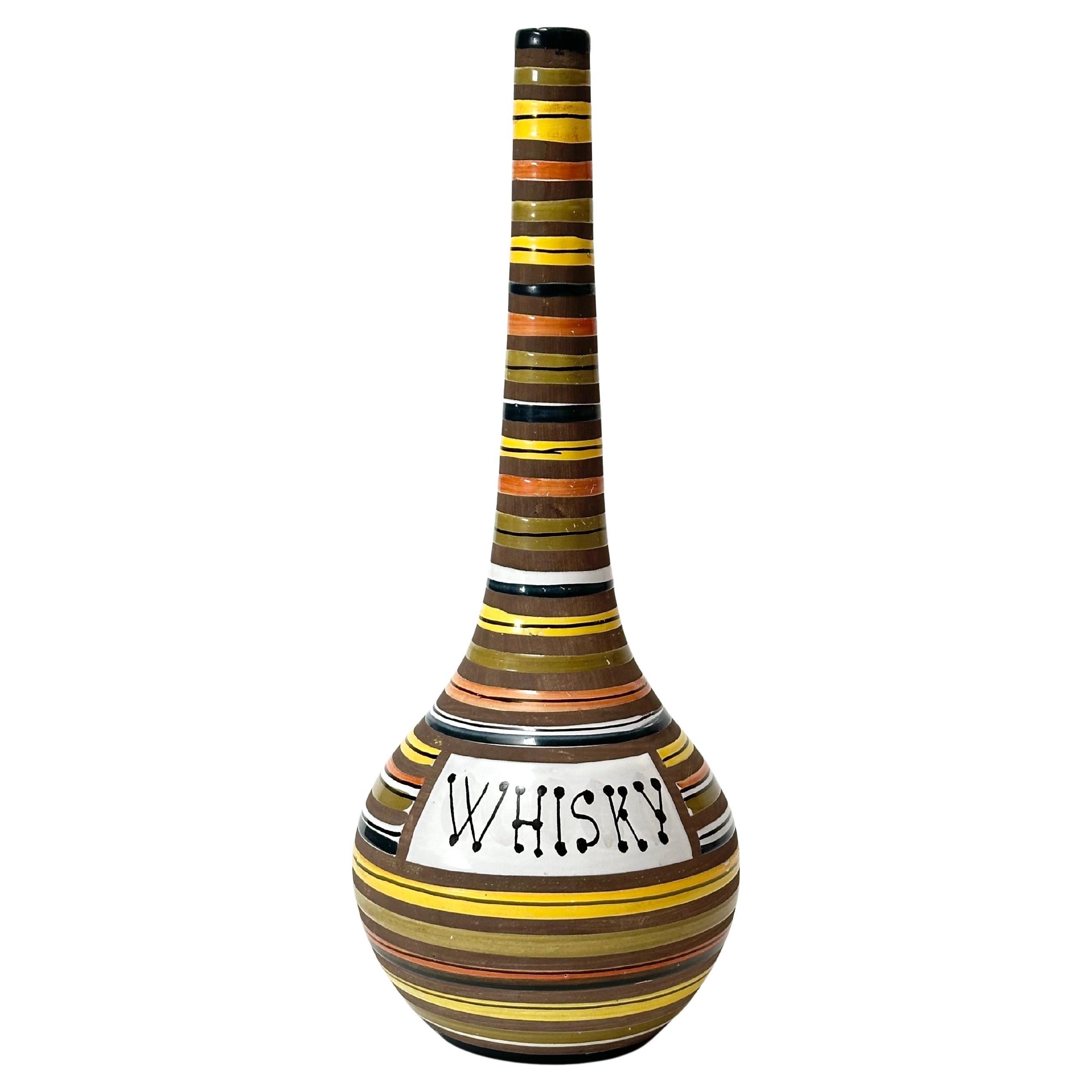 Bottiglia decorativa in ceramica, Raymor, Italia C.C. 1950