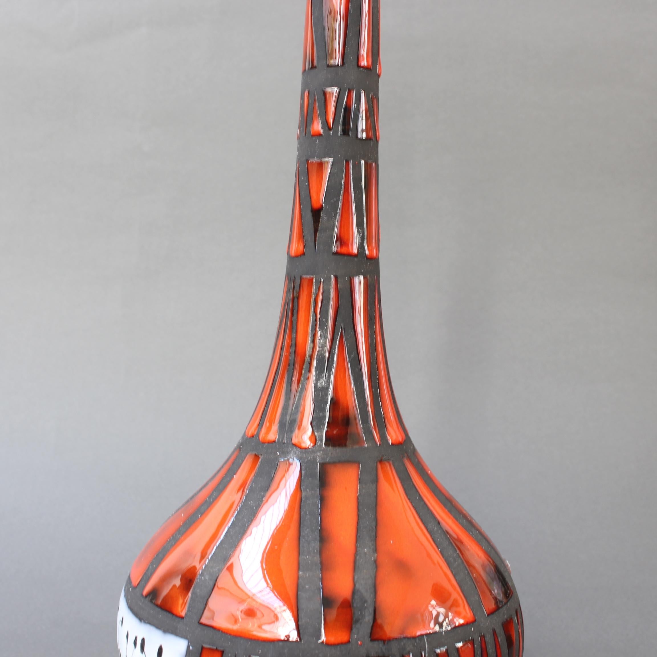 Decorative Ceramic Bottle-Shaped Vase by Roger Capron 'circa 1960s' 4