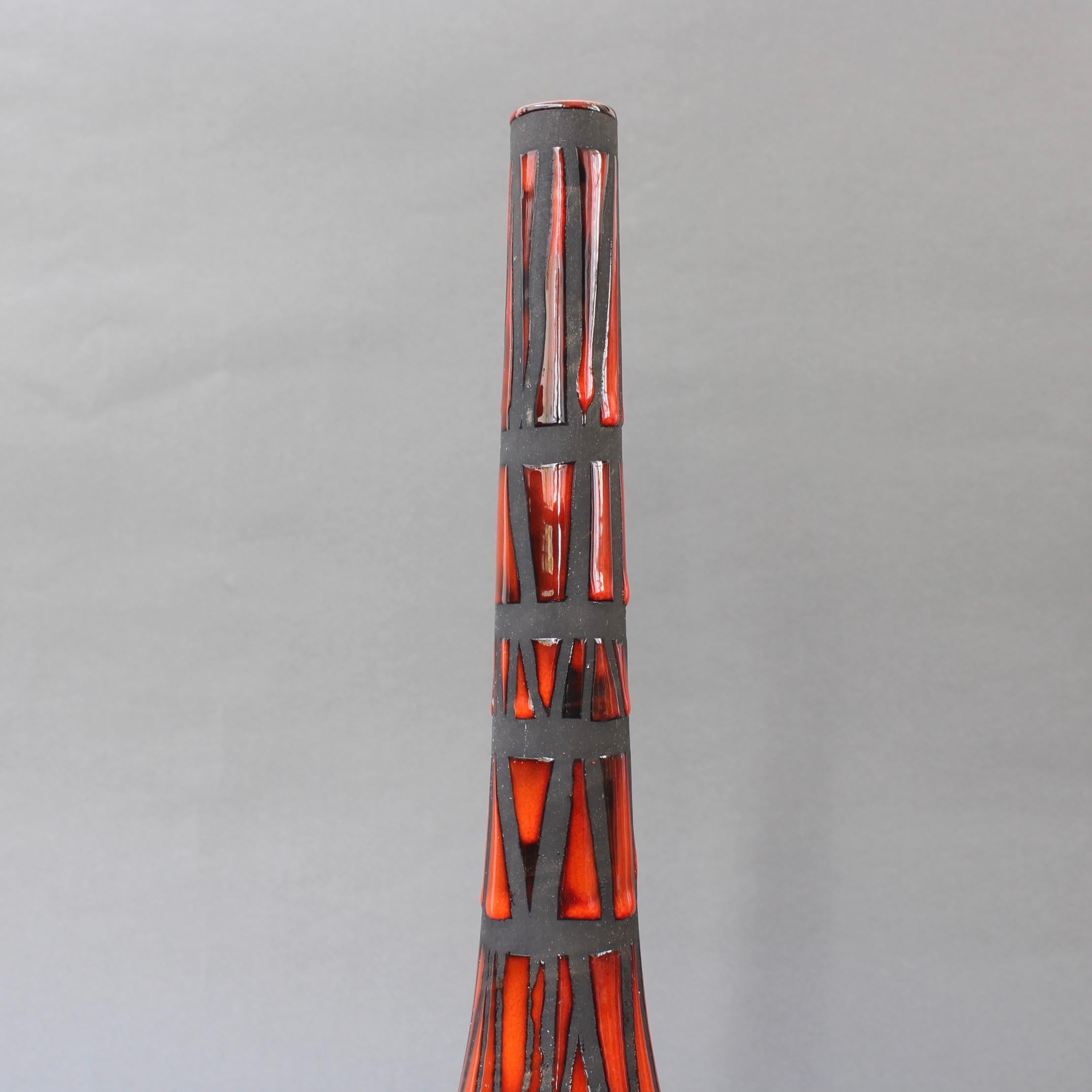 Decorative Ceramic Bottle-Shaped Vase by Roger Capron 'circa 1960s' 6