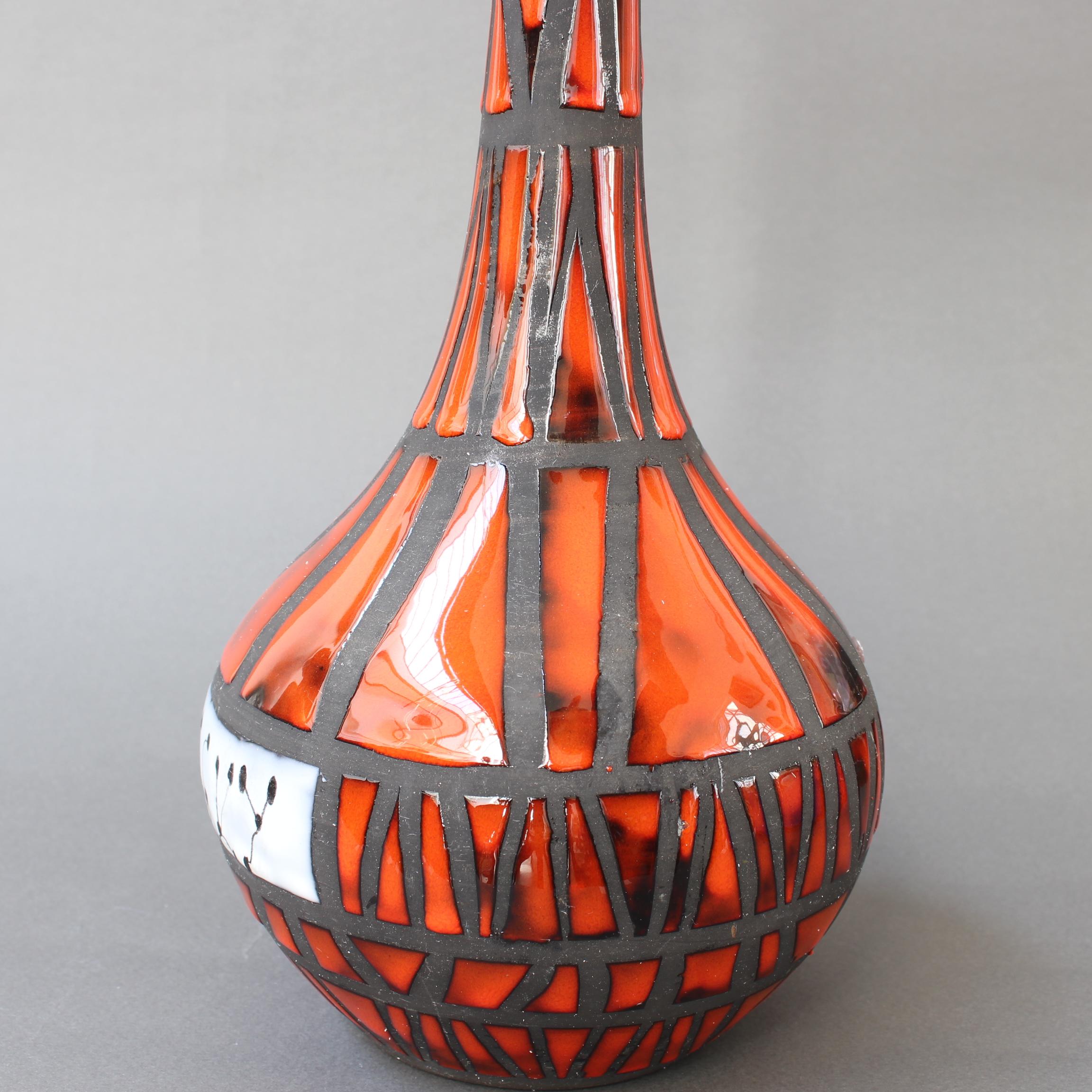 Decorative Ceramic Bottle-Shaped Vase by Roger Capron 'circa 1960s' 3