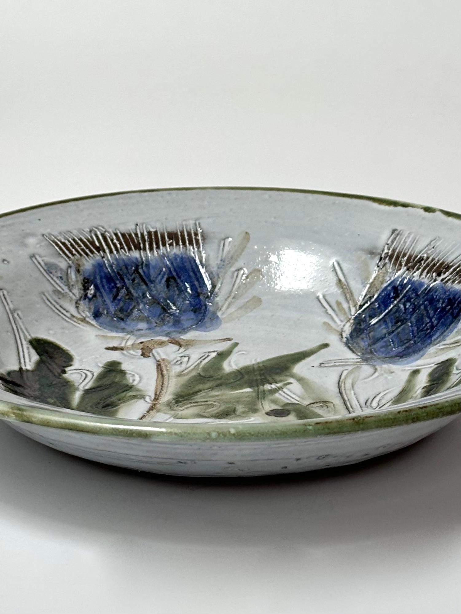 Vernissé Bol décoratif Albert Thiry, Vallauris, vers 1960 en vente