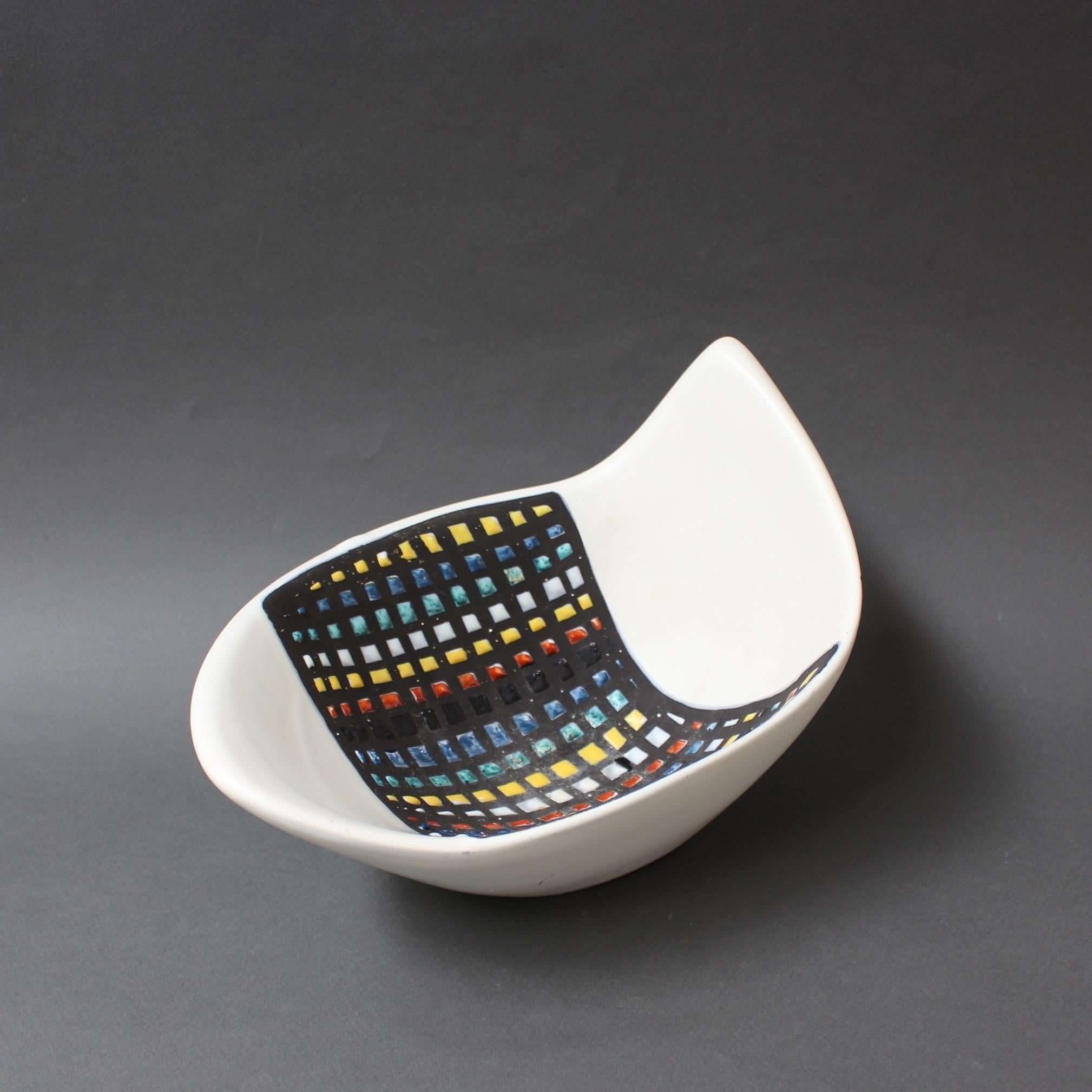 French Decorative Ceramic Bowl by Roger Capron '1950s'