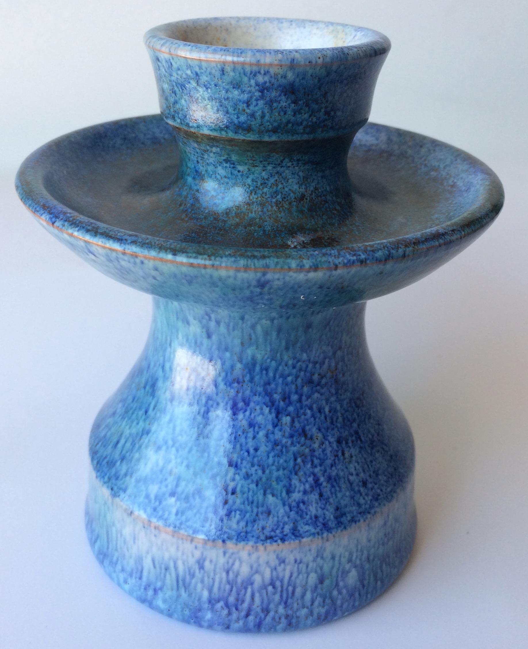 Decorative Ceramic Candleholder by Pscheffer In Good Condition For Sale In Miami, FL
