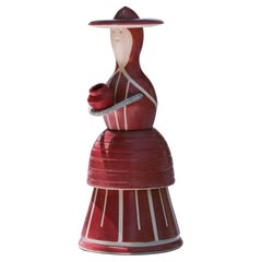 Muñeca de cerámica decorativa inspirada en la cultura ibicenca