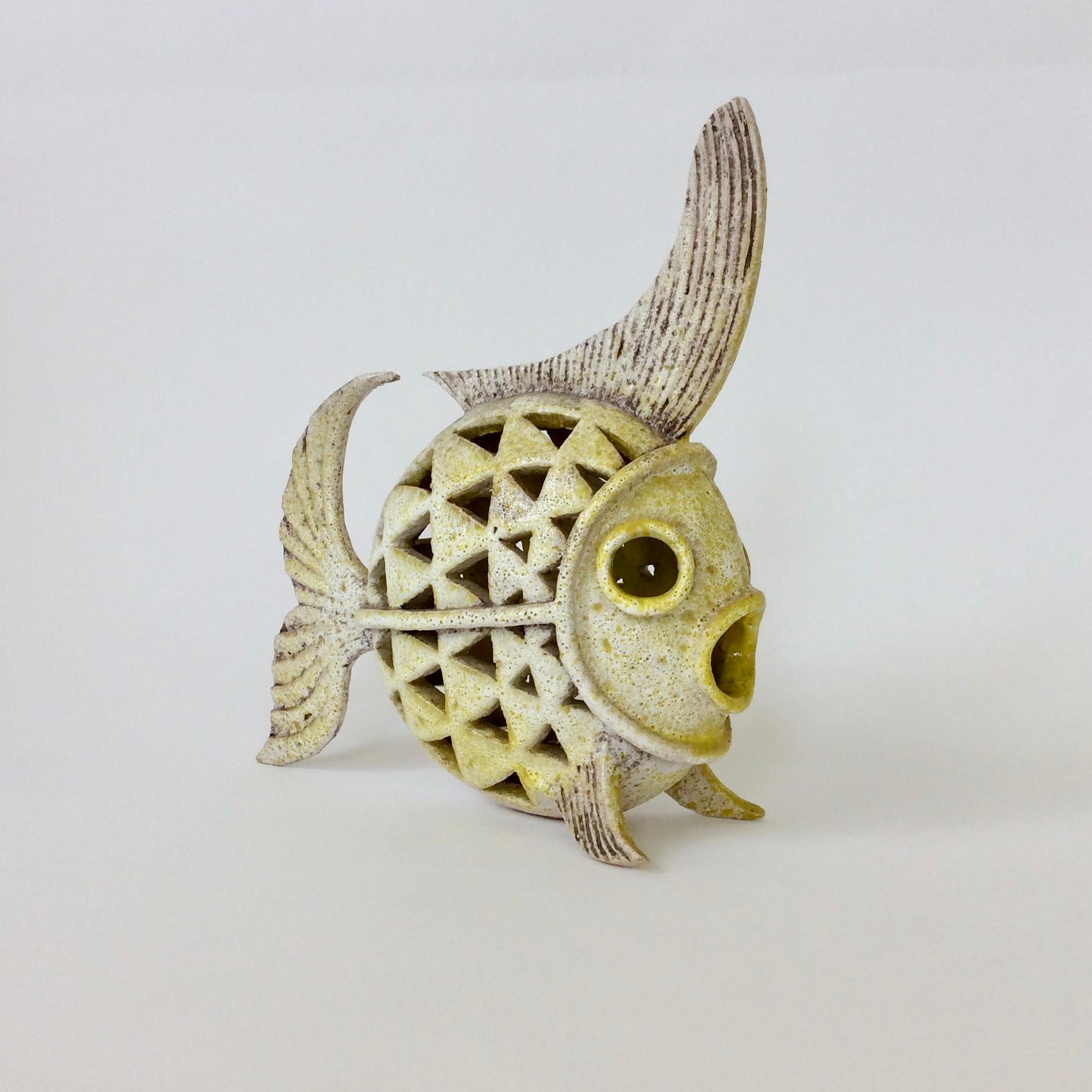 French Decorative Ceramic Fish, circa 1959, Italy