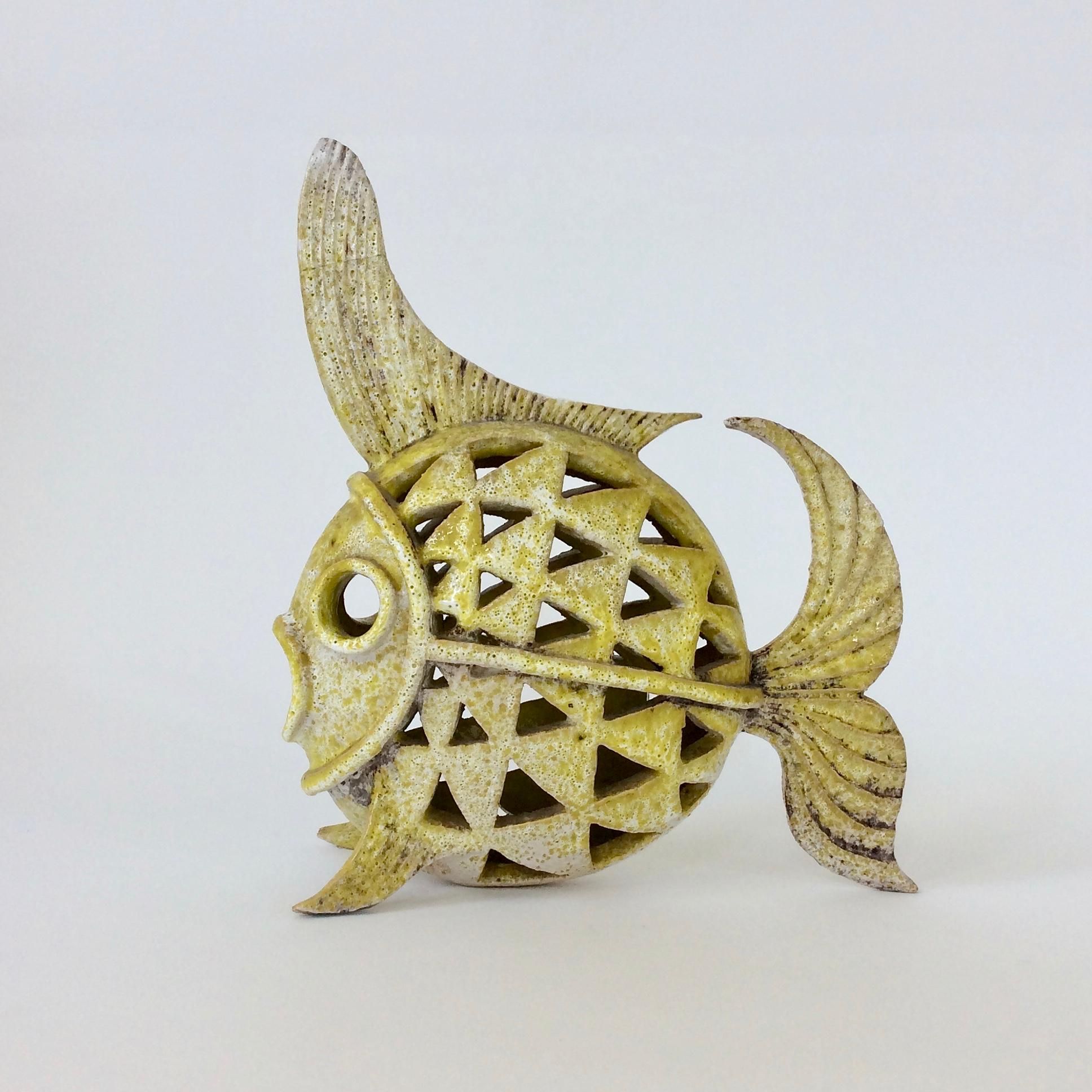 Mid-20th Century Decorative Ceramic Fish, circa 1959, Italy