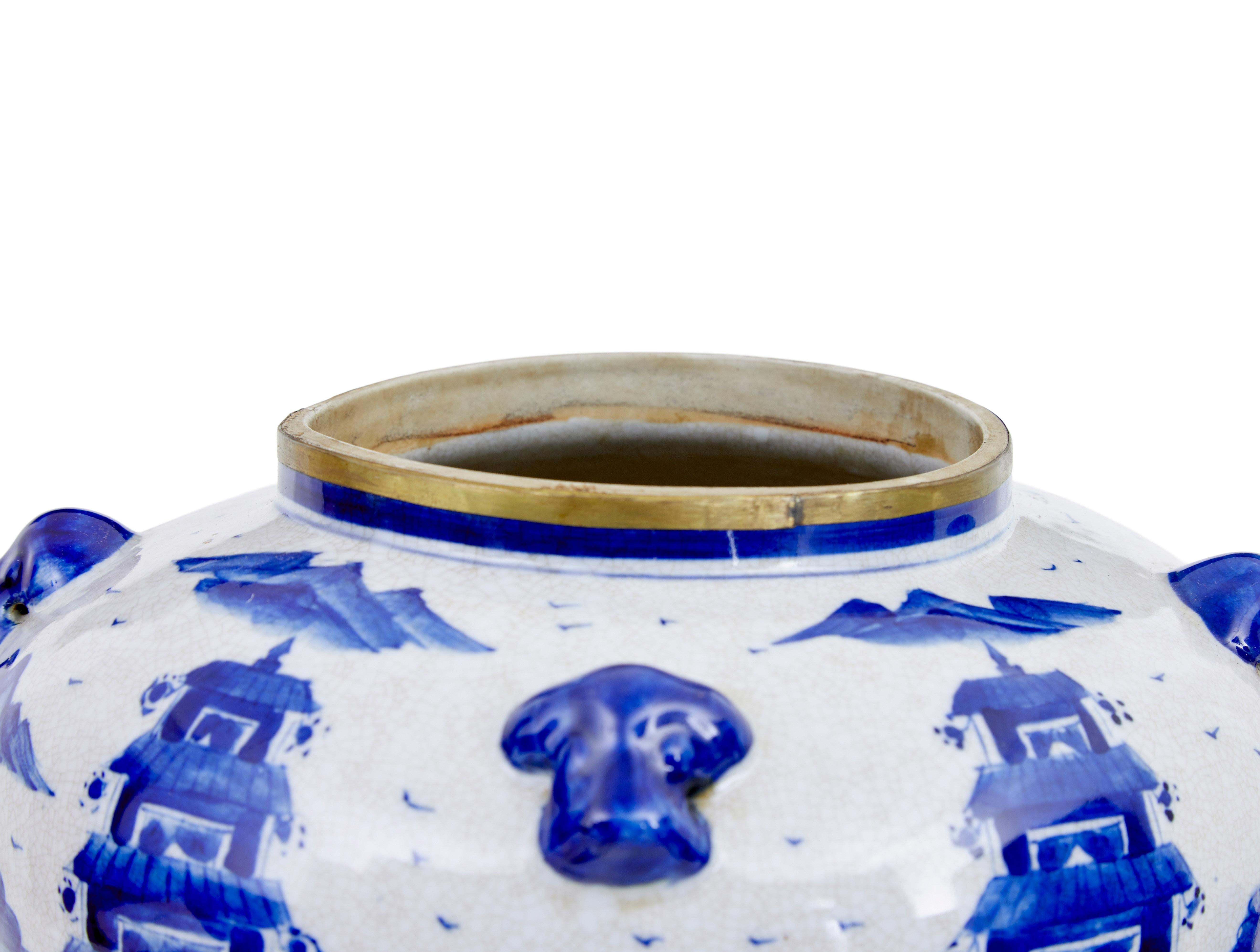Dekoratives Ingwer-Glas aus Keramik (Chinesisch) im Angebot