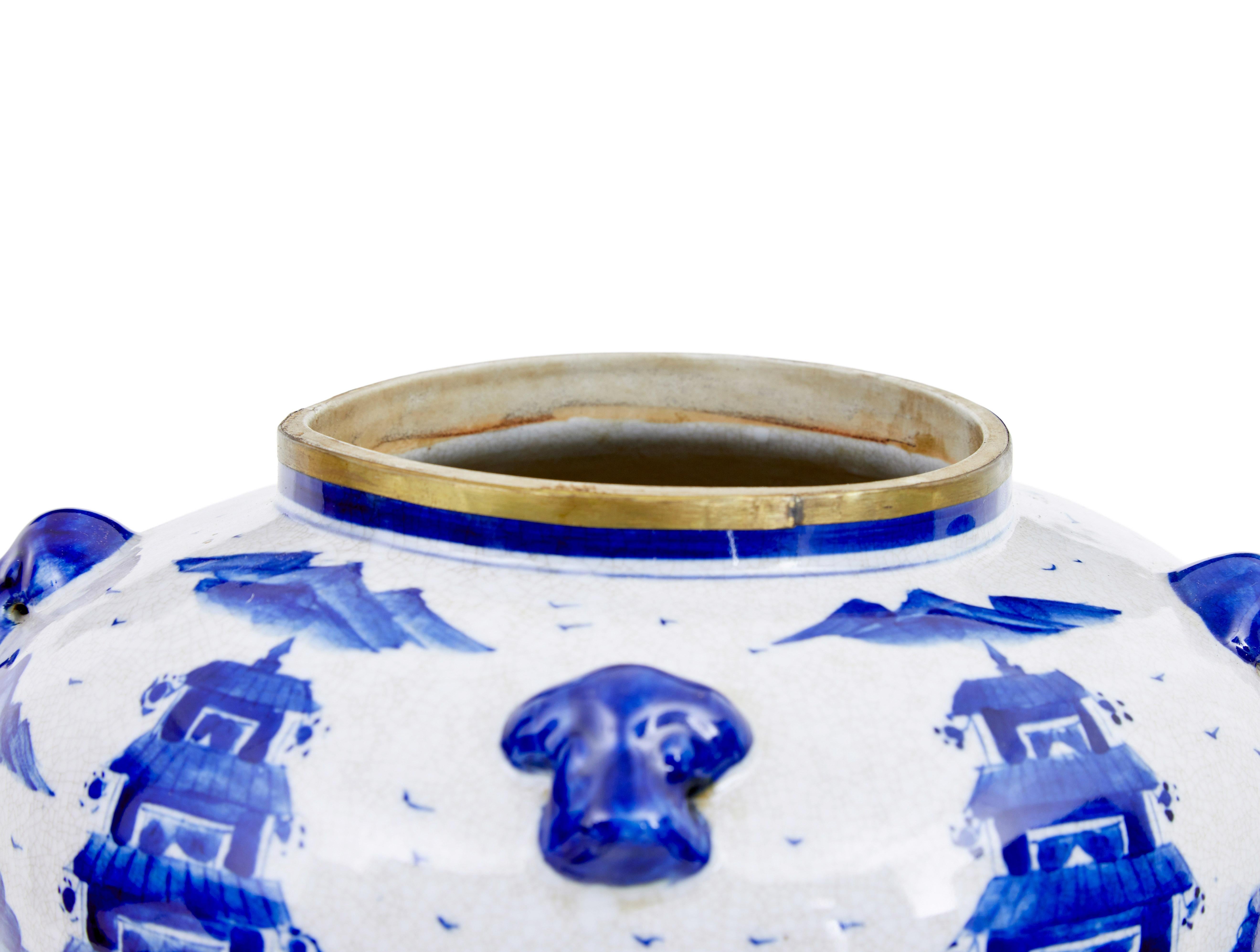 Chinois Pot à gingembre décoratif en céramique en vente