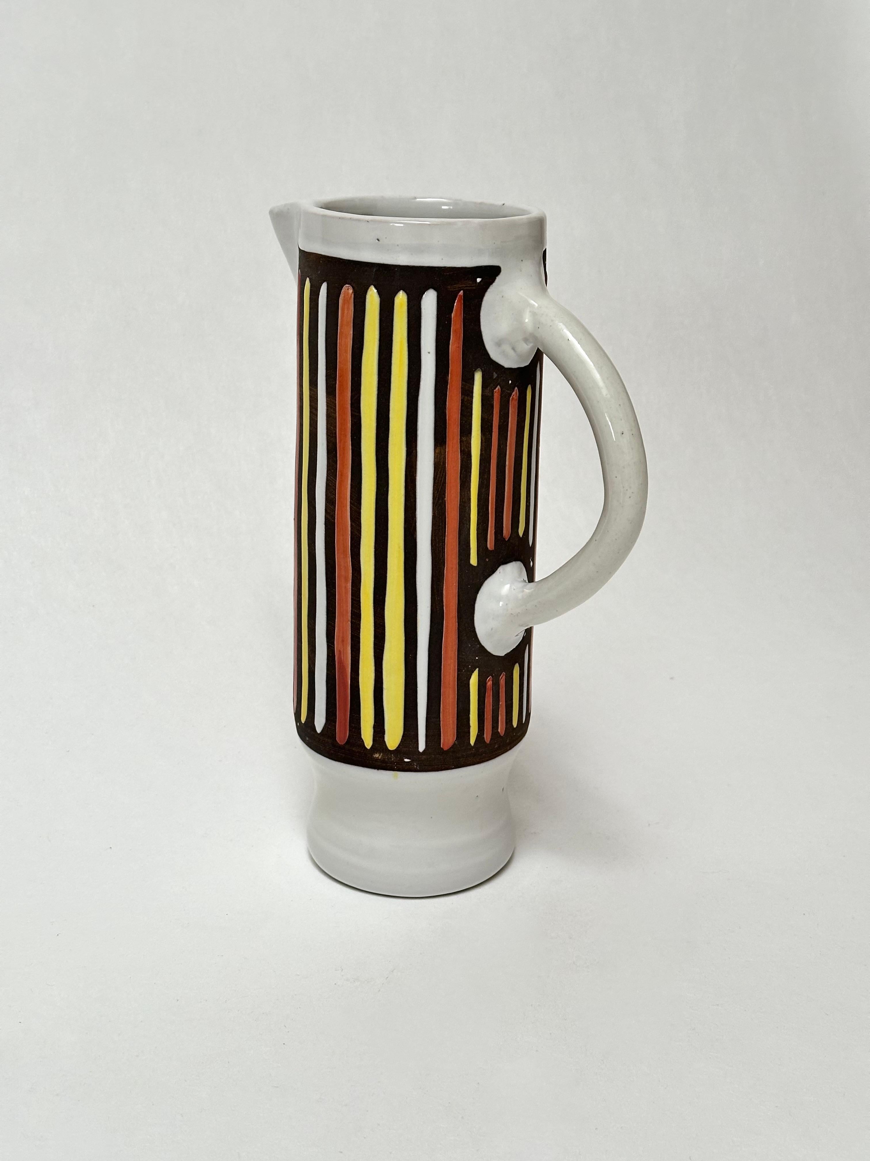 Jarra de cerámica decorativa, Raymor, Italia c. 1950 Italiano en venta