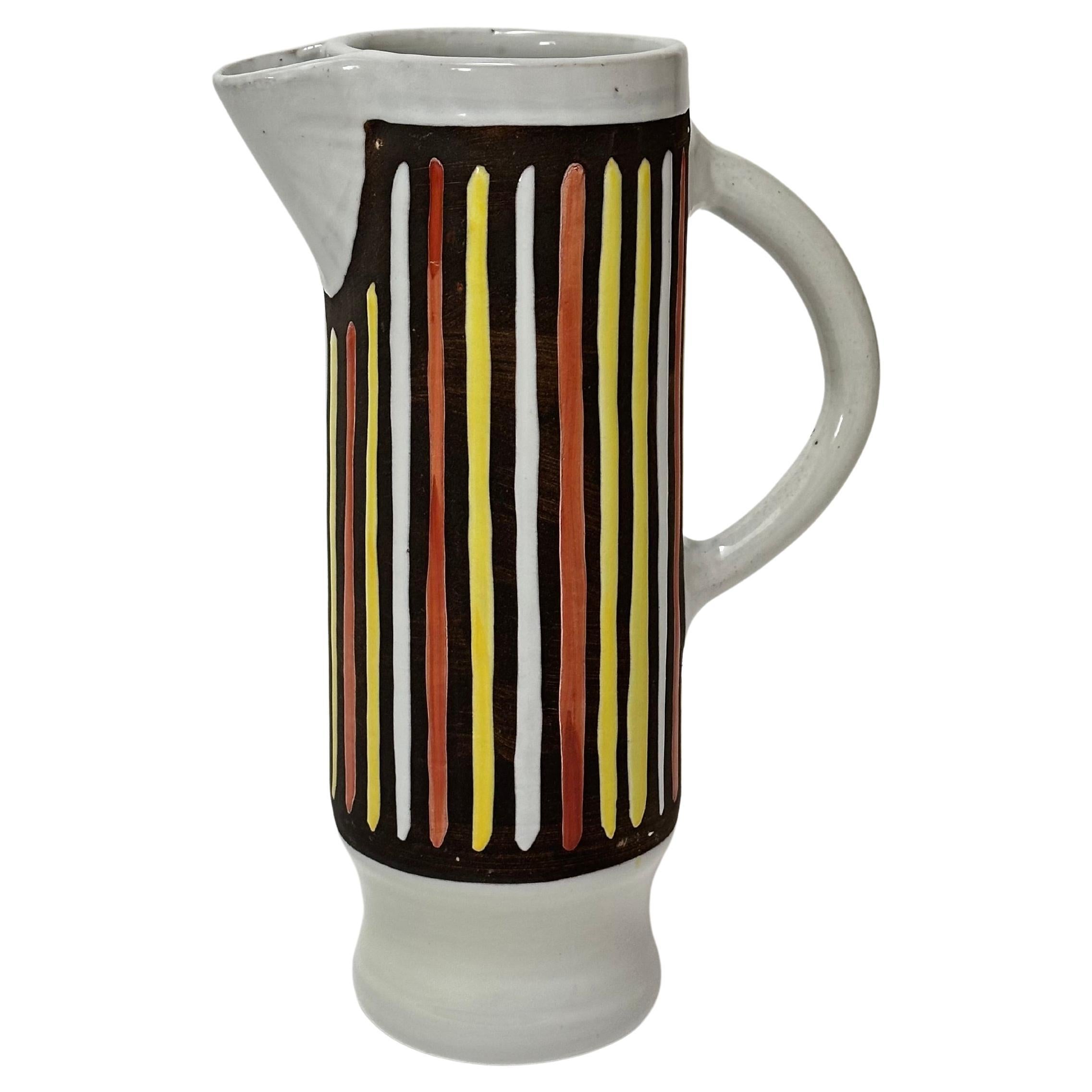 Jarra de cerámica decorativa, Raymor, Italia c. 1950 en venta