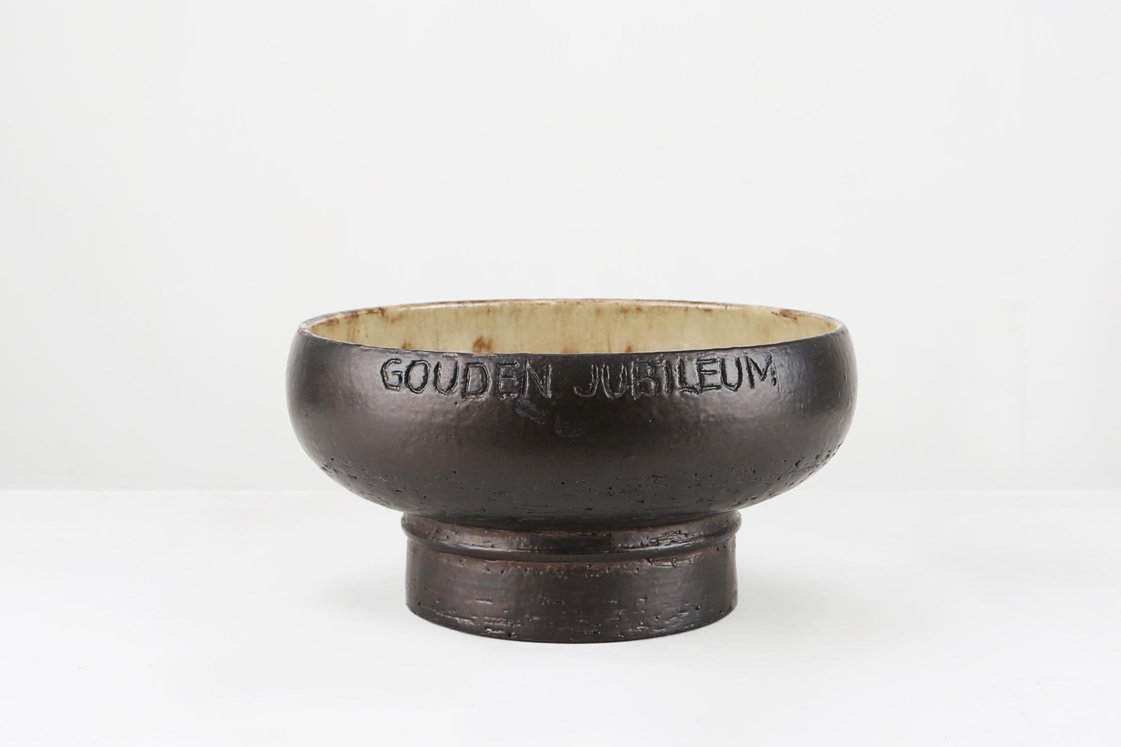 Mid-20th Century Decorative Ceramic Perignem Bowl 1960's For Sale