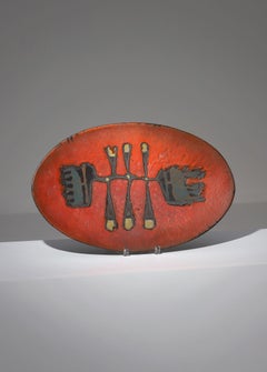 Decorative Ceramic Perignem Plate, 1960s