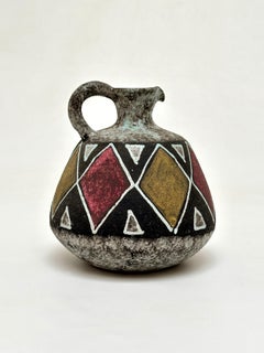 Decorative Ceramic Pitcher, Accolay, France c. 1960