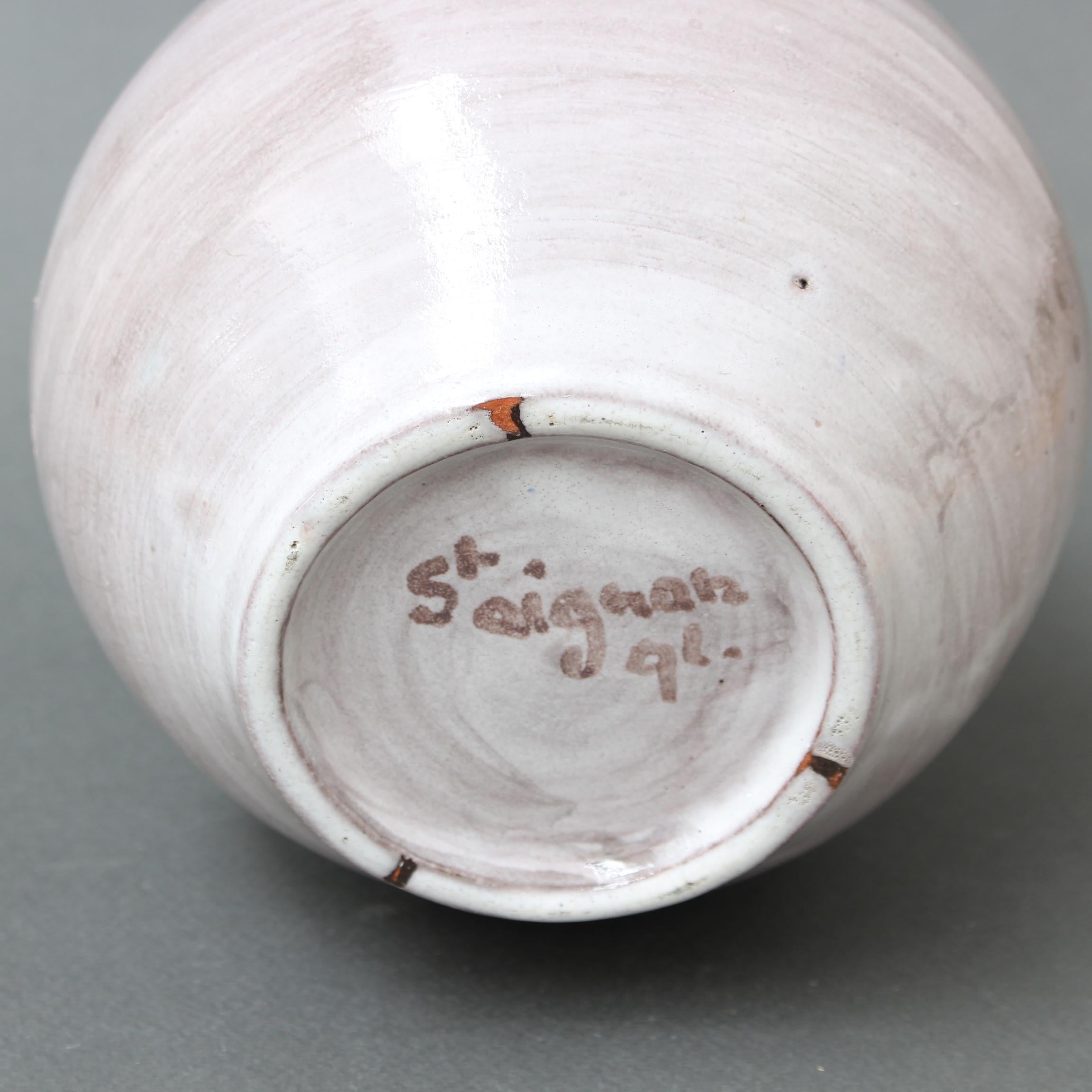Decorative Ceramic Pitcher by St. Aignan (circa 1970s) For Sale 6