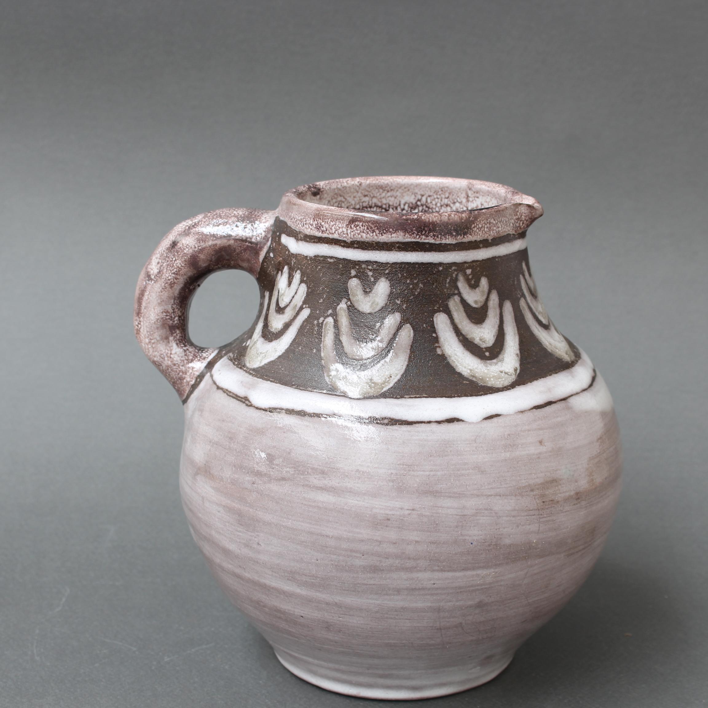 Late 20th Century Decorative Ceramic Pitcher by St. Aignan (circa 1970s) For Sale