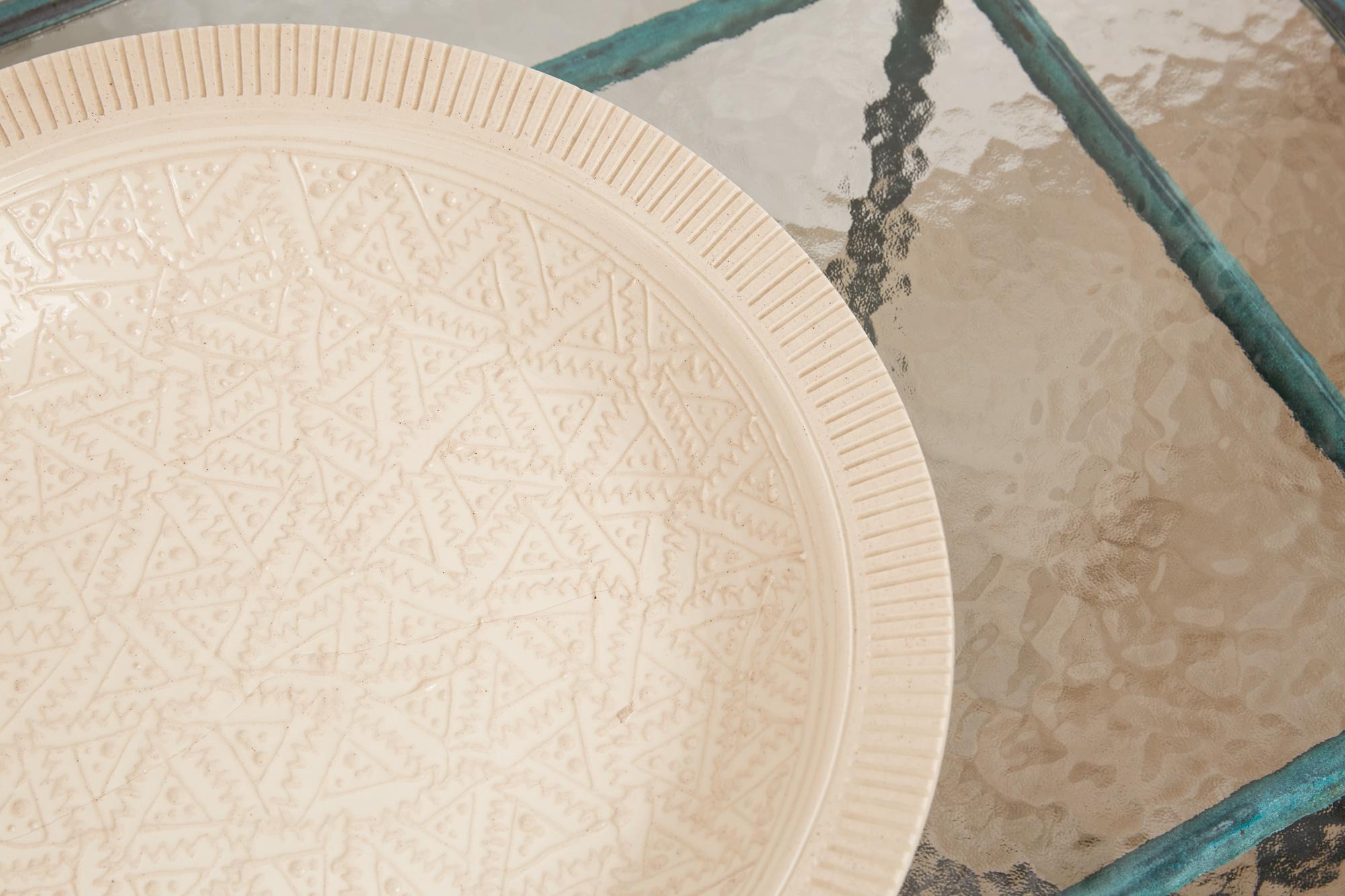 American Decorative Ceramic Plate by Roy Hamilton