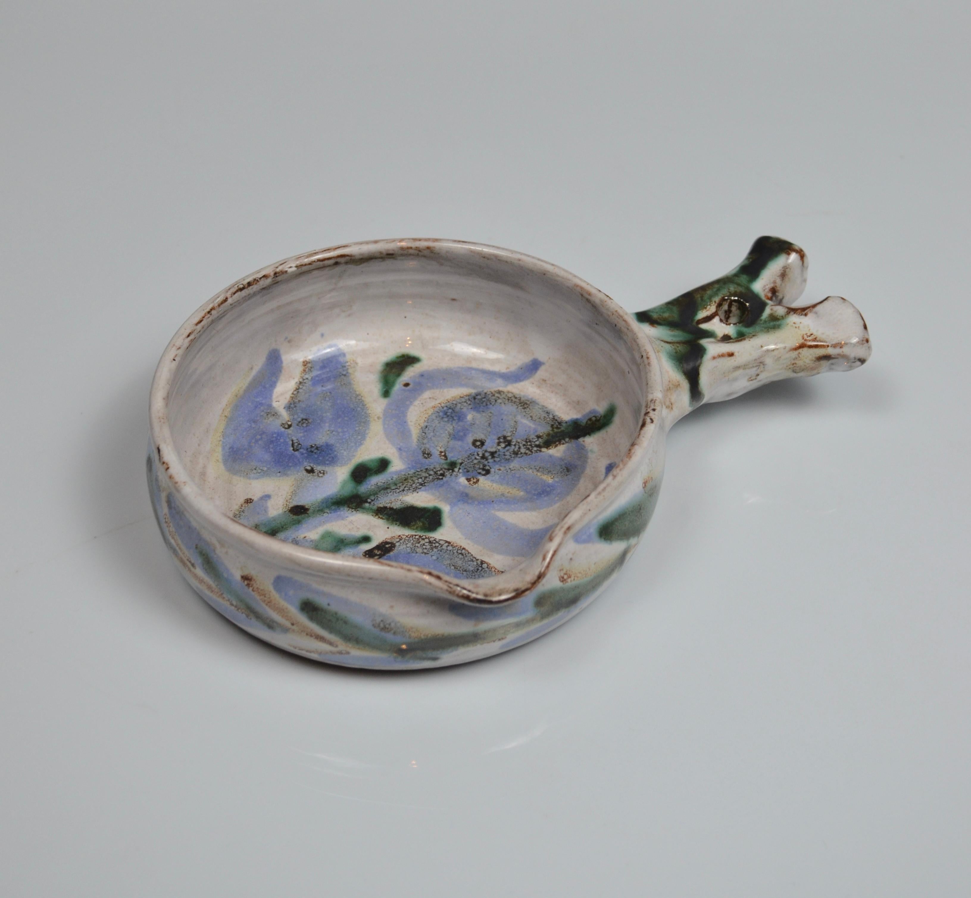 Very beautiful Vallauris ceramic from the 1960s attributed to Albert Thiry
Unsigned
Superb colors