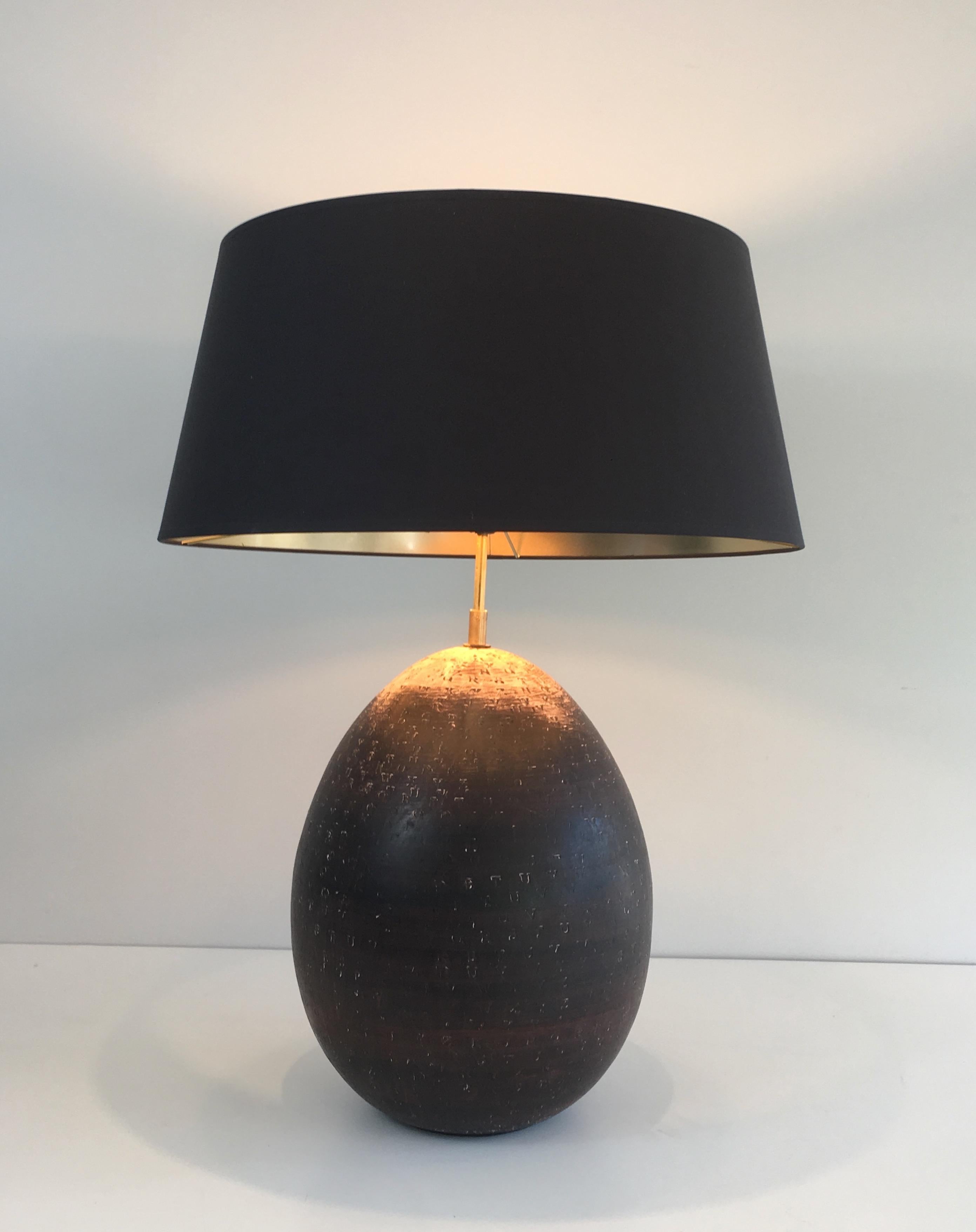 Decorative Ceramic Table Lamp with Letters, French, circa 1970 6