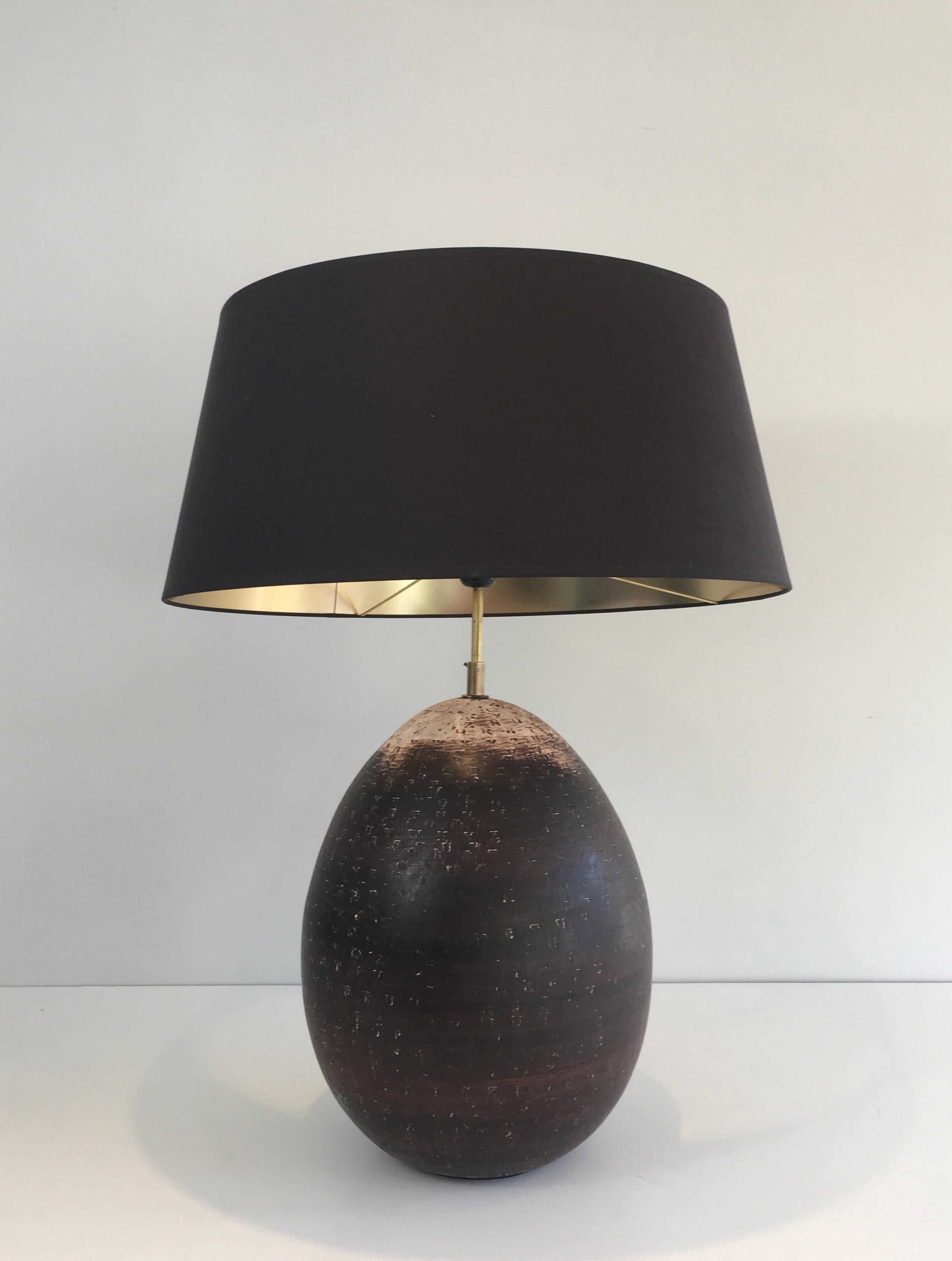 Decorative Ceramic Table Lamp with Letters, French, circa 1970 9